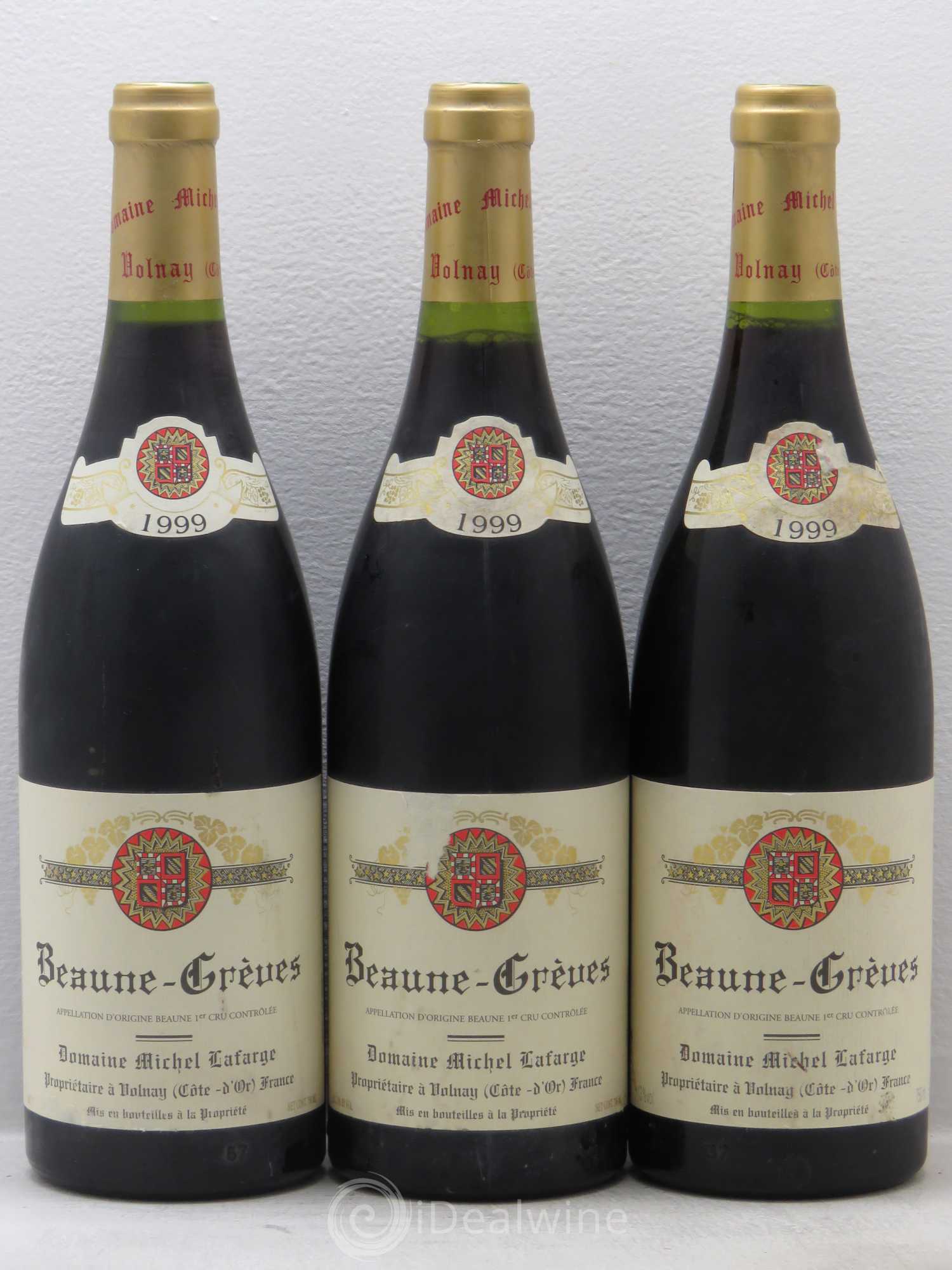 Beaune 1er Cru Grèves Lafarge (Domaine) 1999 - Lot de 3 bouteilles - 0