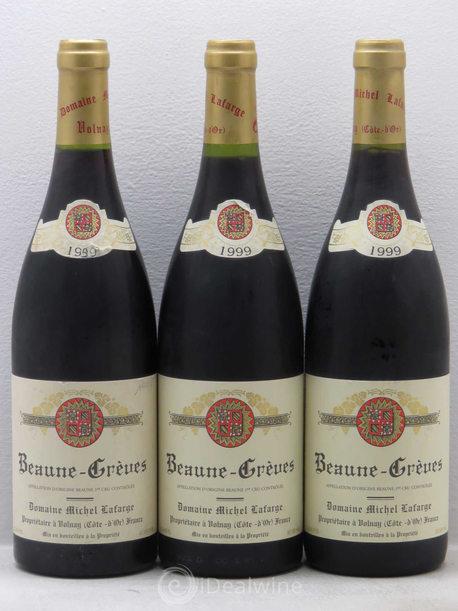 Beaune 1er Cru Grèves Lafarge (Domaine) 1999 - Lot de 3 bouteilles - 0