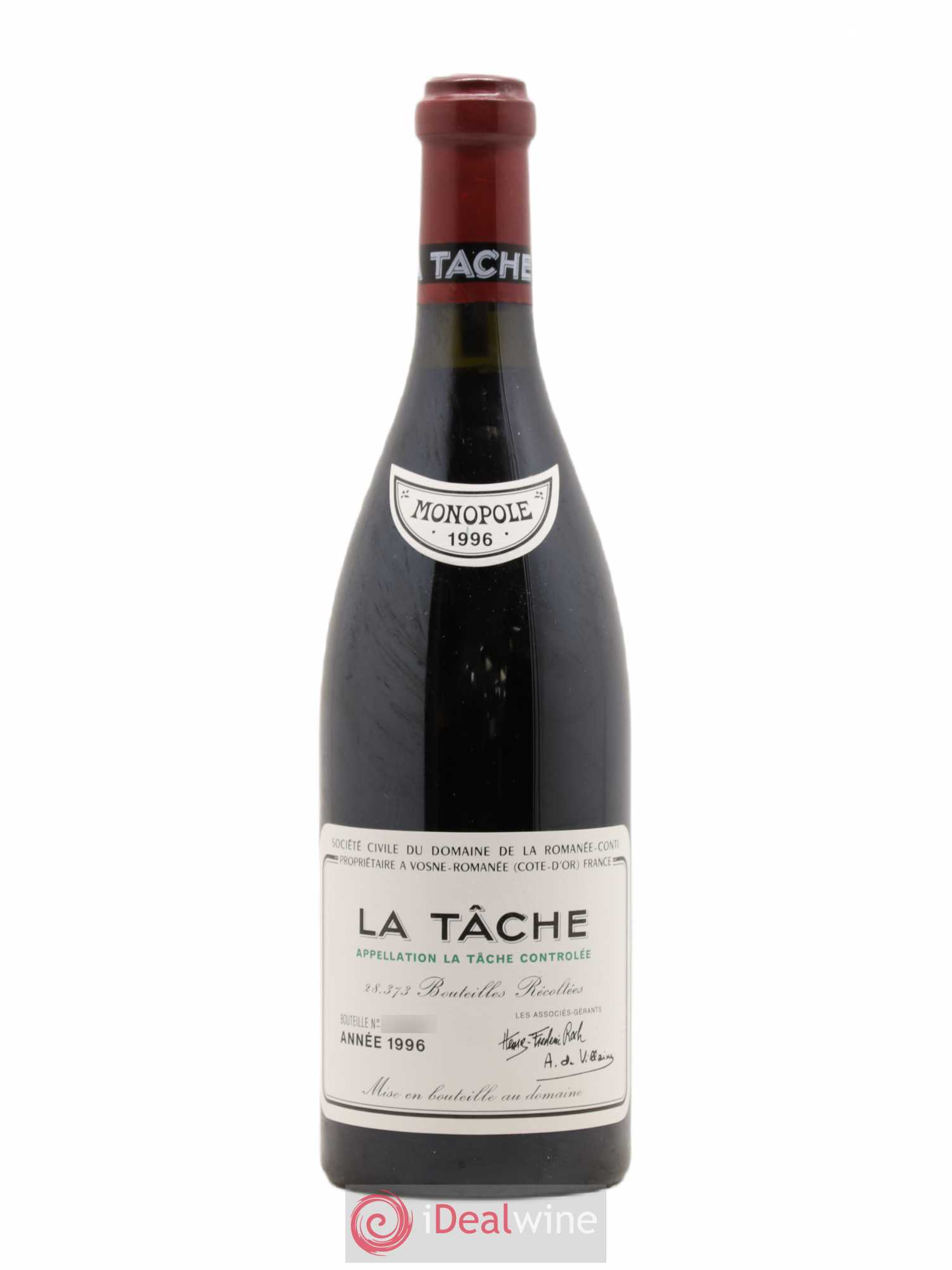 La Tâche Grand Cru Domaine de la Romanée-Conti 1996 - Lot de 1 bouteille - 0