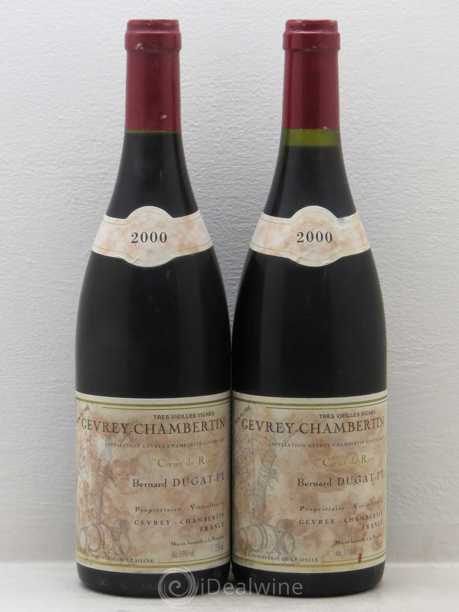 Gevrey-Chambertin Coeur de Roy Très Vieilles Vignes Dugat-Py Très Vieilles Vignes 2000 - Lot de 2 bouteilles - 0