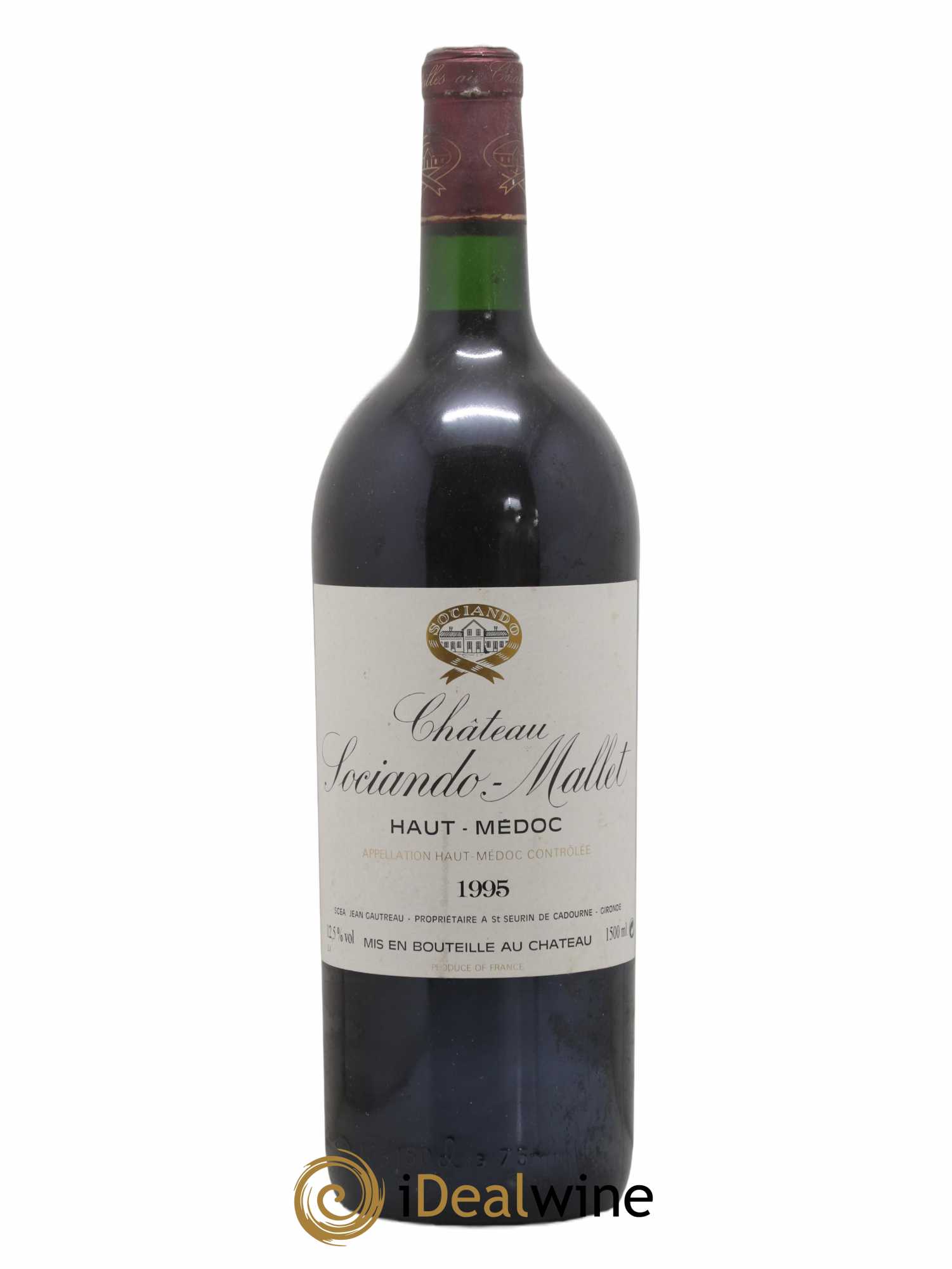 Château Sociando Mallet 1995 - Lot de 1 bouteille - 0