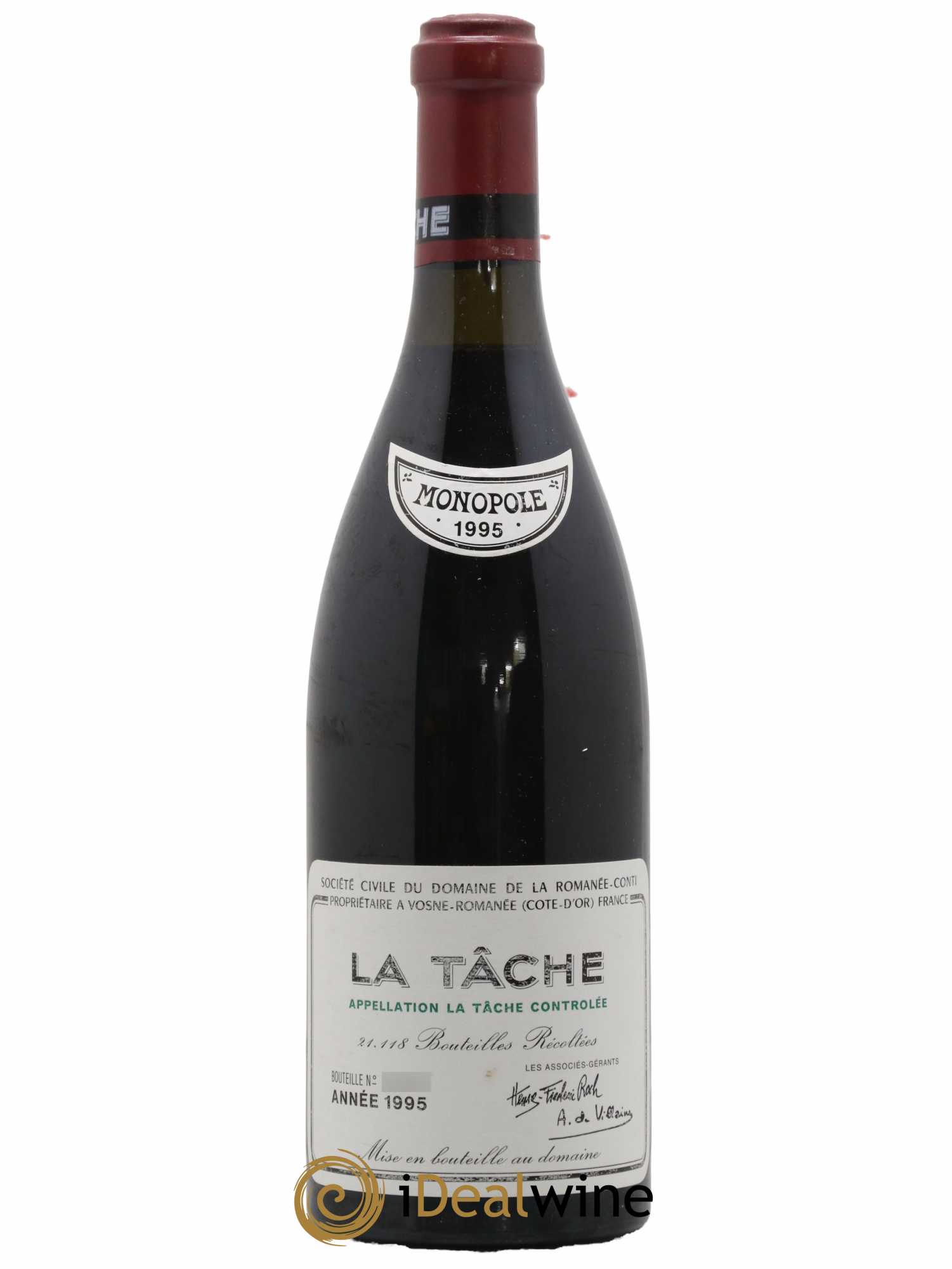 La Tâche Grand Cru Domaine de la Romanée-Conti 1995 - Lot de 1 bouteille - 0