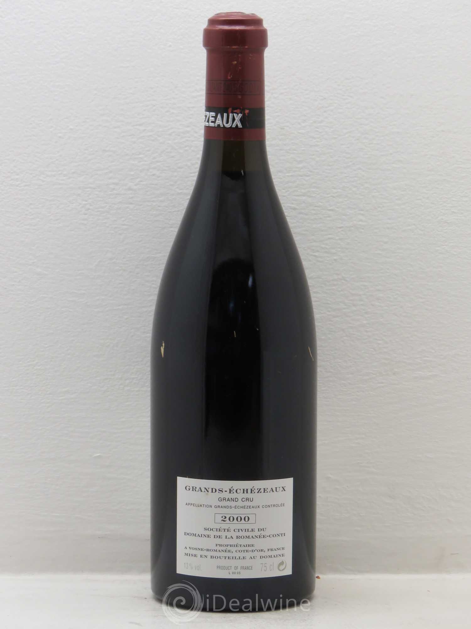 Grands-Echezeaux Grand Cru Domaine de la Romanée-Conti 2000 - Lot de 1 bouteille - 1