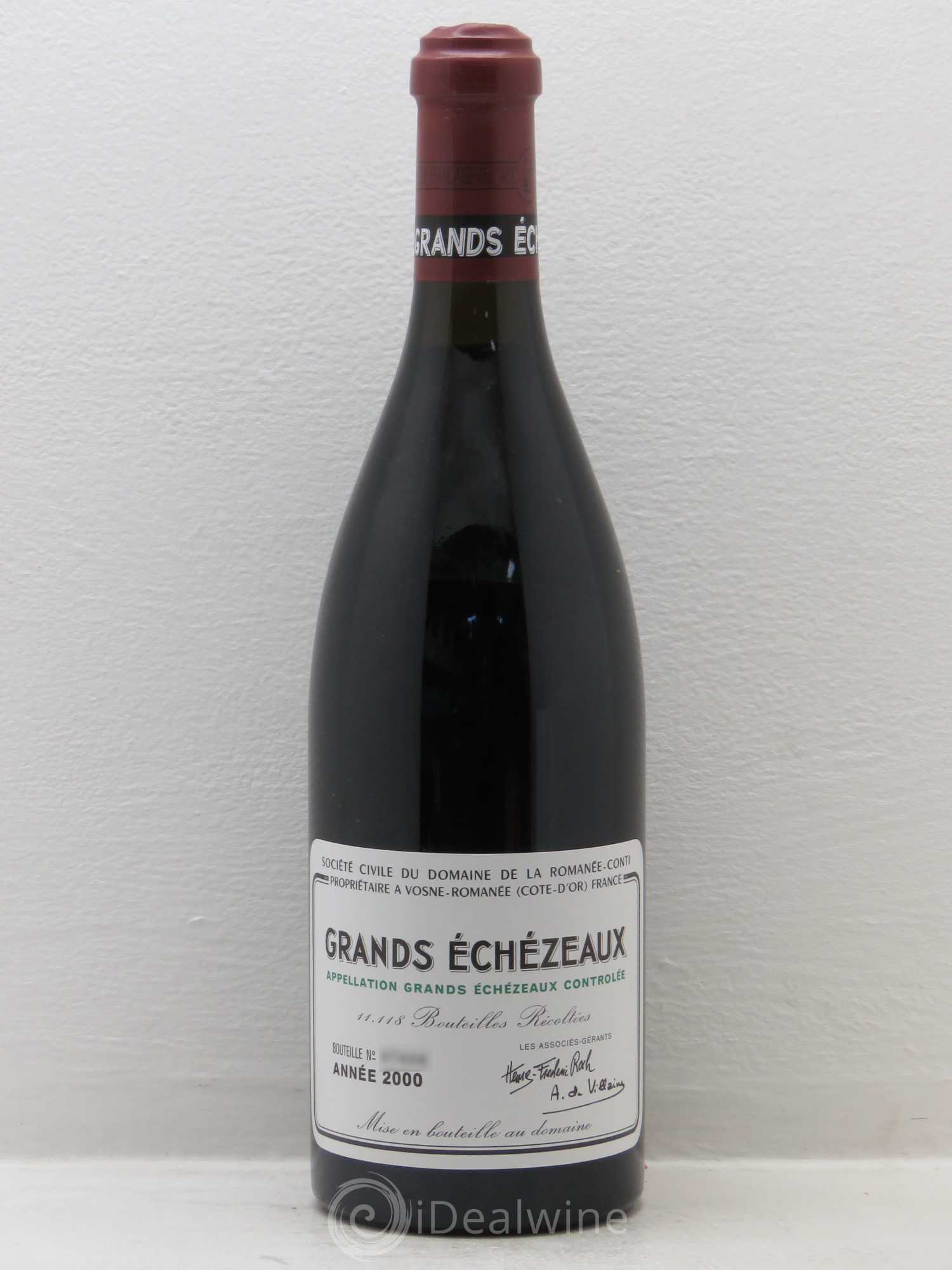 Grands-Echezeaux Grand Cru Domaine de la Romanée-Conti 2000 - Lot de 1 bouteille - 0
