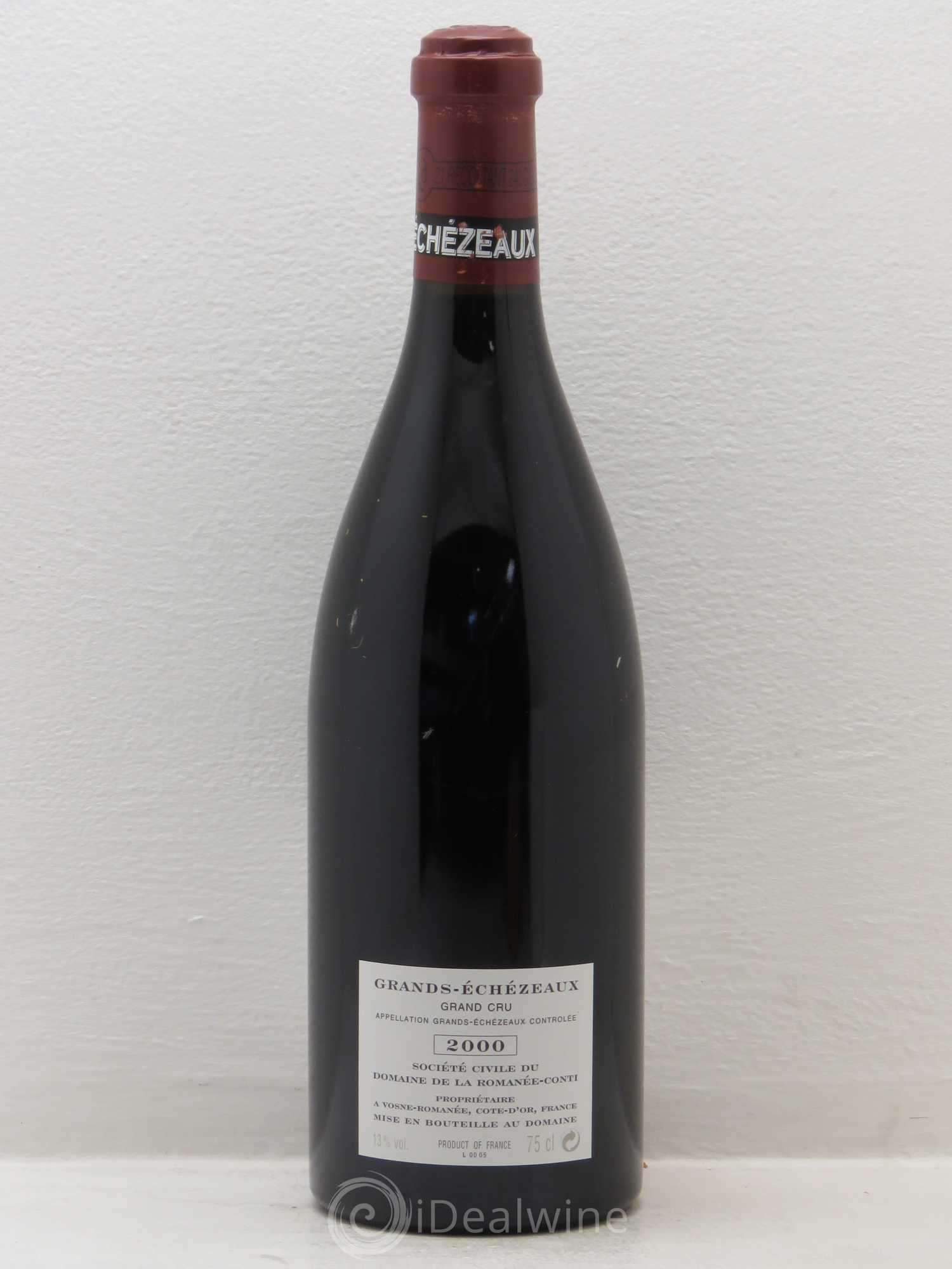 Grands-Echezeaux Grand Cru Domaine de la Romanée-Conti 2000 - Lot de 1 bouteille - 1