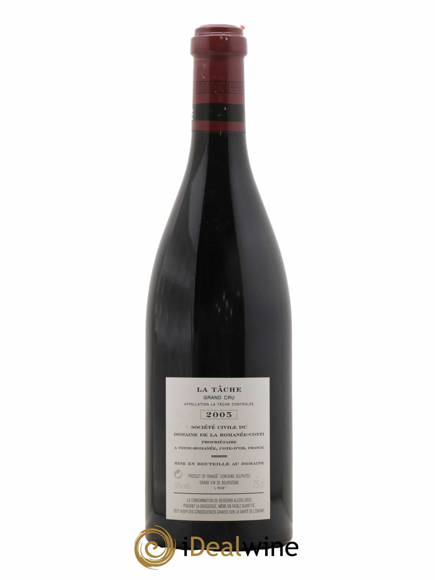 La Tâche Grand Cru Domaine de la Romanée-Conti 2005 - Lot de 1 bouteille - 1