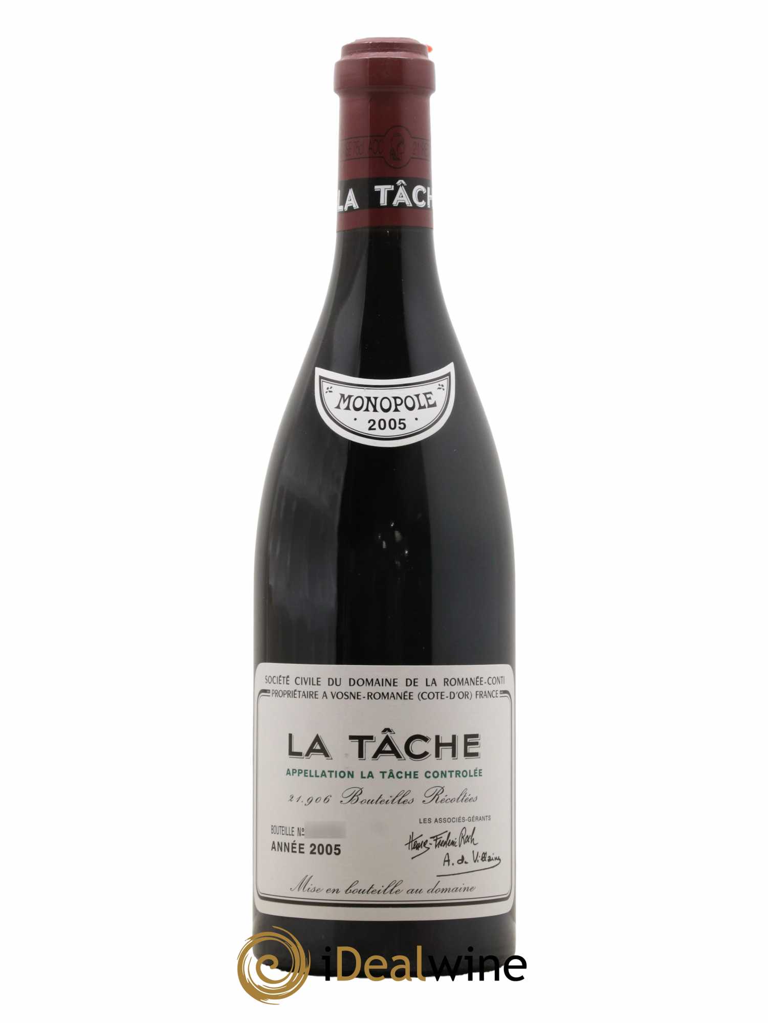 La Tâche Grand Cru Domaine de la Romanée-Conti 2005 - Lot de 1 bouteille - 0
