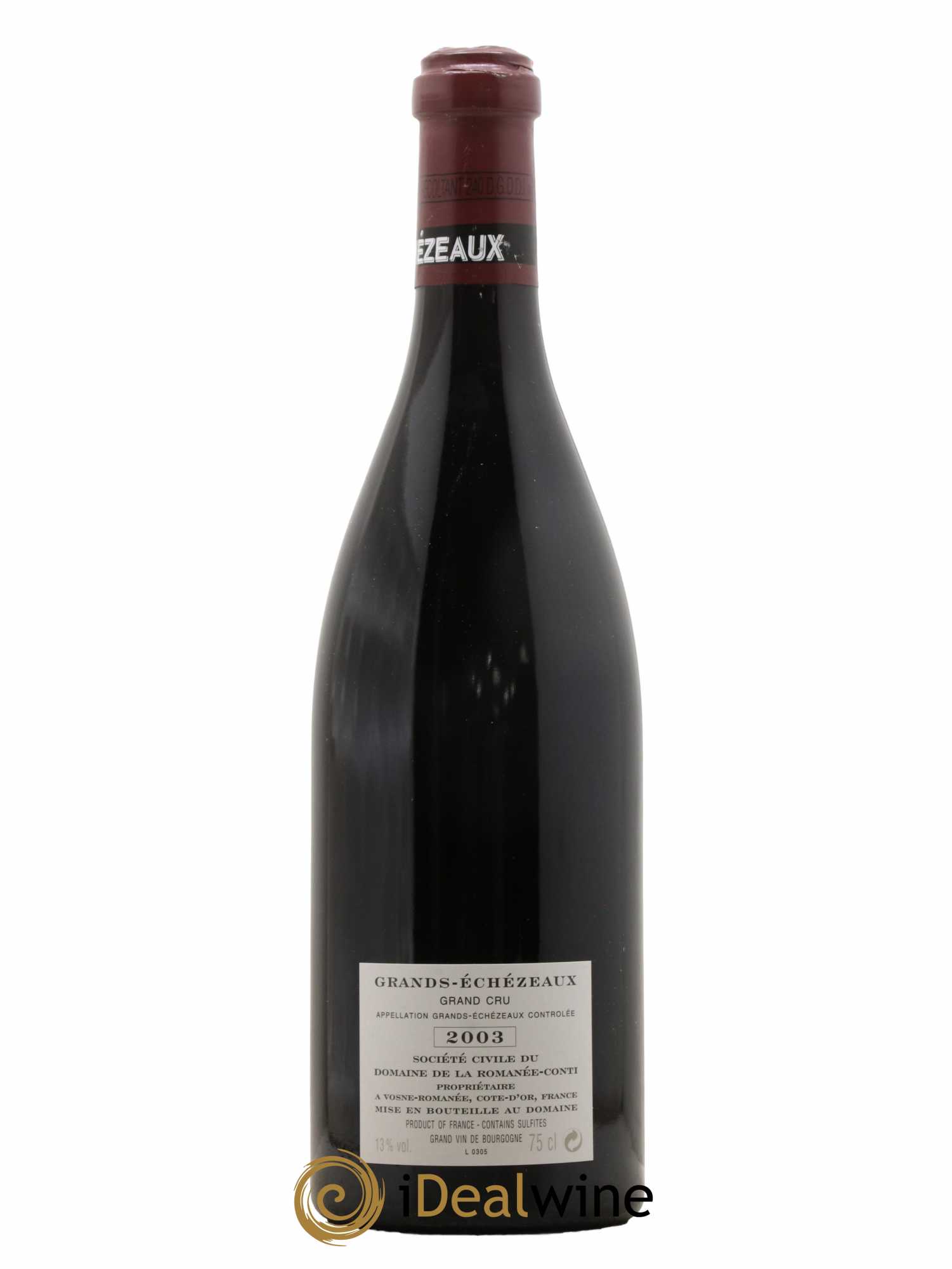 Grands-Echezeaux Grand Cru Domaine de la Romanée-Conti 2003 - Lot de 1 bouteille - 1