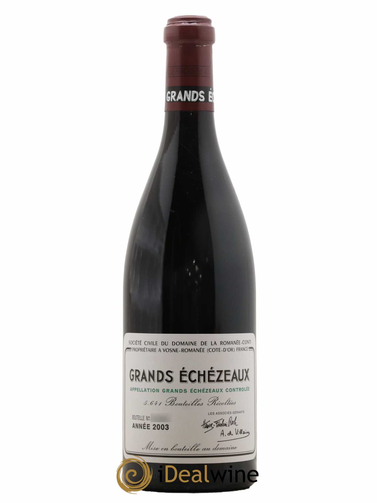 Grands-Echezeaux Grand Cru Domaine de la Romanée-Conti 2003 - Lot de 1 bouteille - 0
