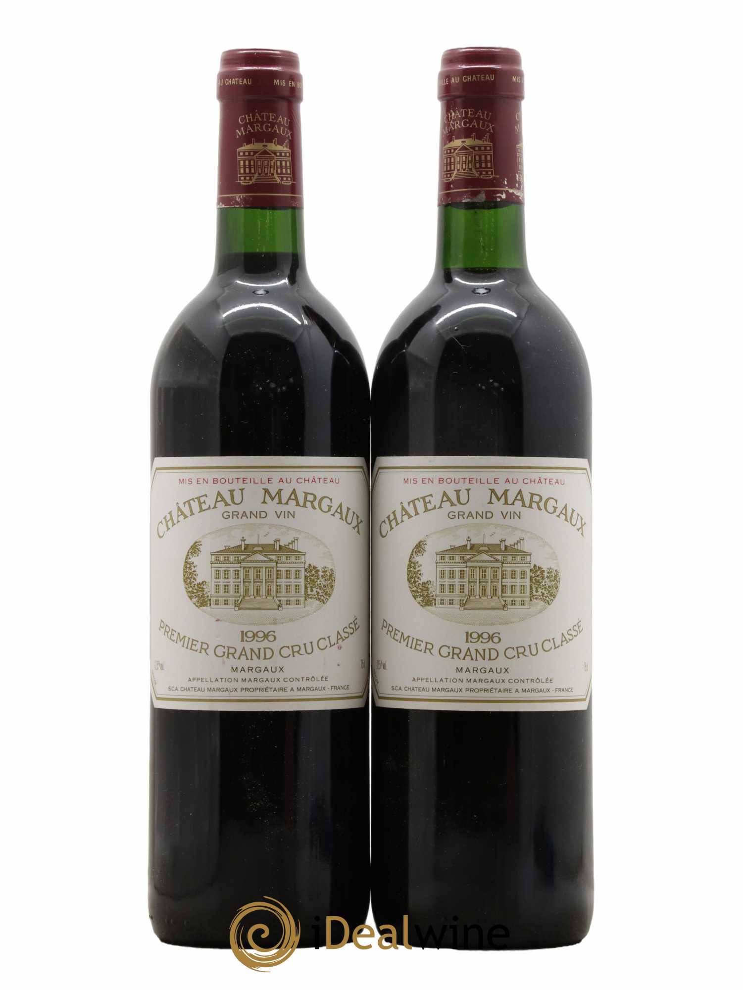 Château Margaux 1er Grand Cru Classé 1996 - Lot de 2 bouteilles - 0