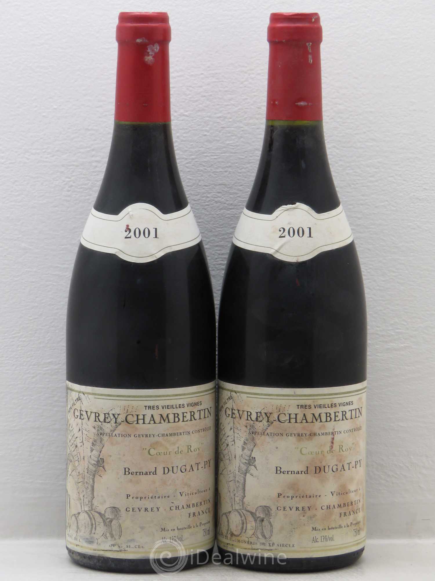 Gevrey-Chambertin Coeur de Roy Très Vieilles Vignes Dugat-Py Très Vieilles Vignes 2001 - Lot de 2 bouteilles - 0