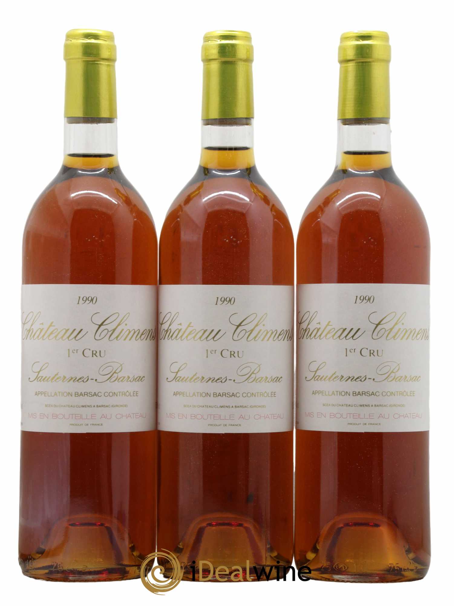 Château Climens 1er Grand Cru Classé 1990 - Lotto di 3 bottiglie - 0