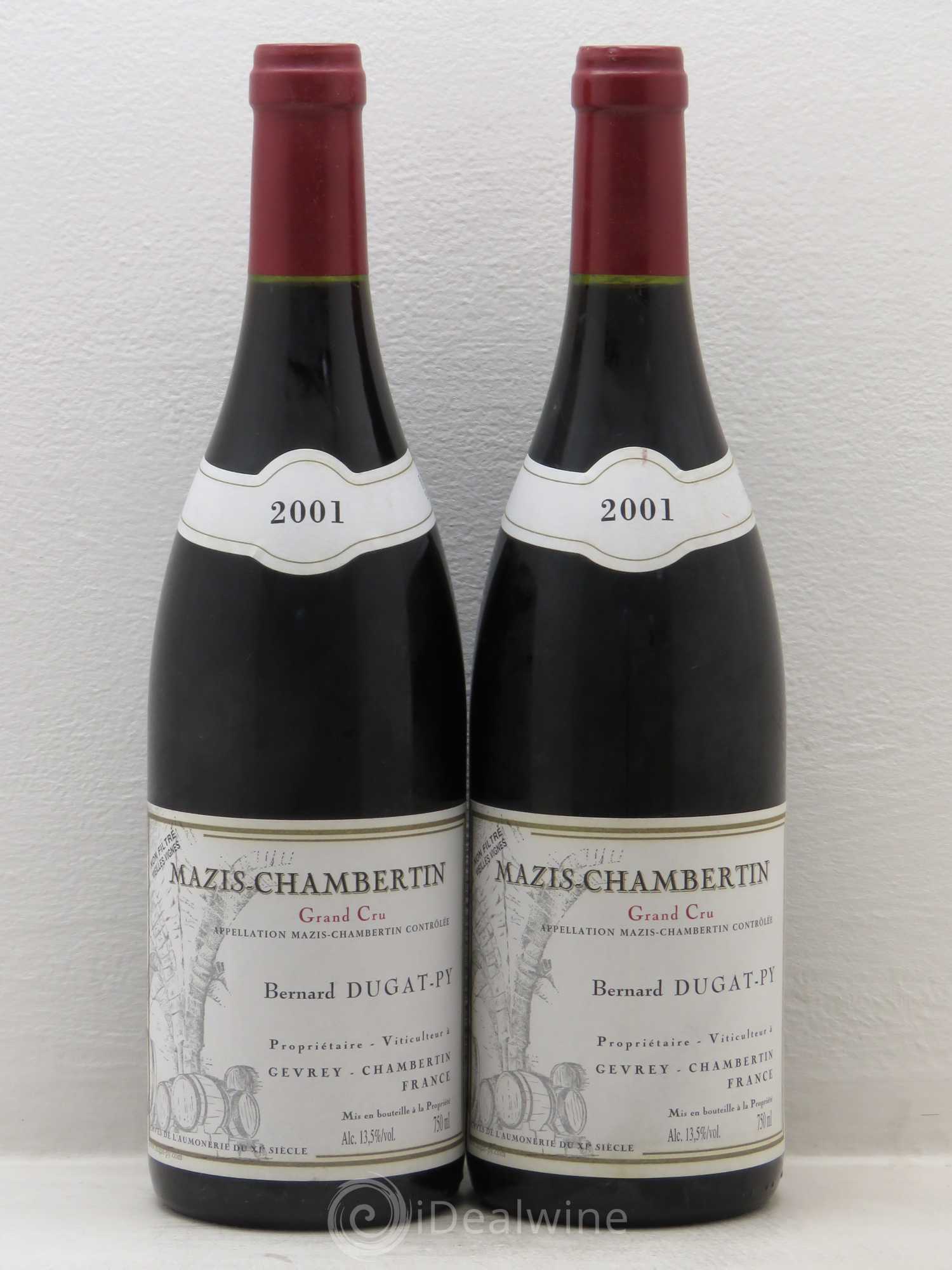 Mazis-Chambertin Grand Cru Vieilles Vignes Dugat-Py Vieilles Vignes 2001 - Lot de 2 bouteilles - 0