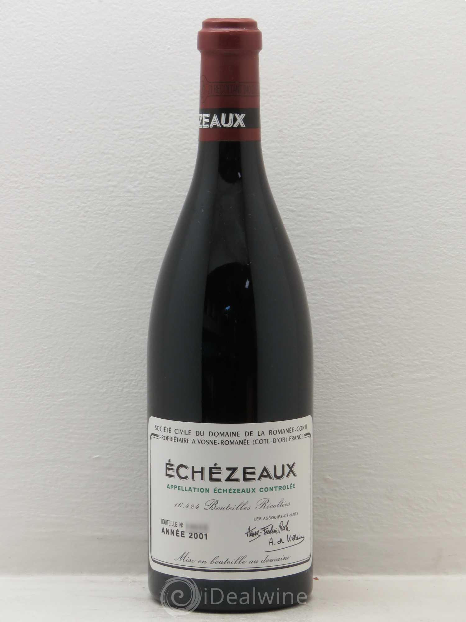 Echezeaux Grand Cru Domaine de la Romanée-Conti 2001 - Lot de 1 bouteille - 0