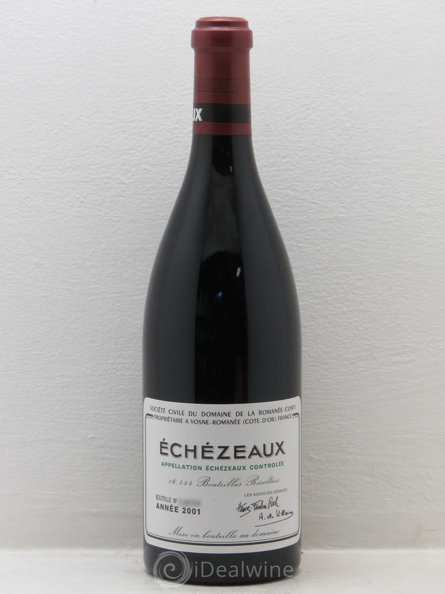 Echezeaux Grand Cru Domaine de la Romanée-Conti 2001 - Lot de 1 bouteille - 0
