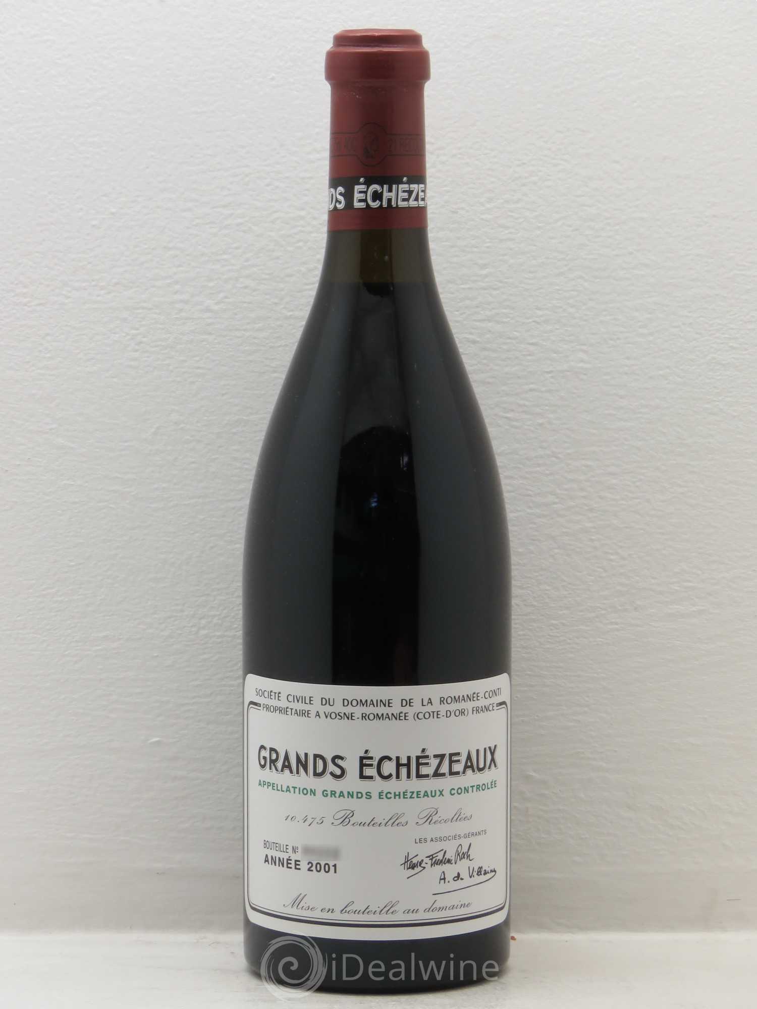 Grands-Echezeaux Grand Cru Domaine de la Romanée-Conti 2001 - Lot de 1 bouteille - 0