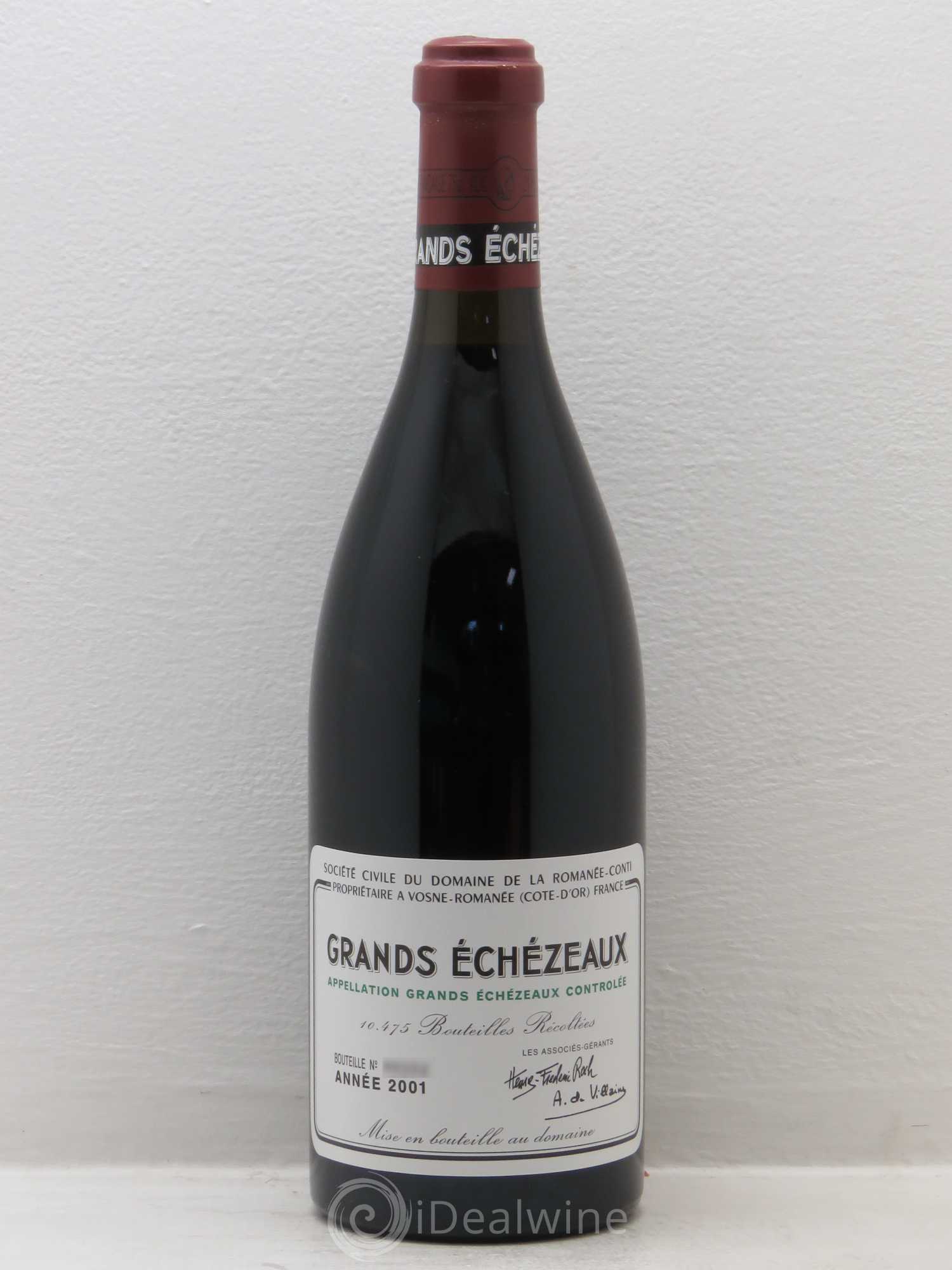 Grands-Echezeaux Grand Cru Domaine de la Romanée-Conti 2001 - Lot de 1 bouteille - 0