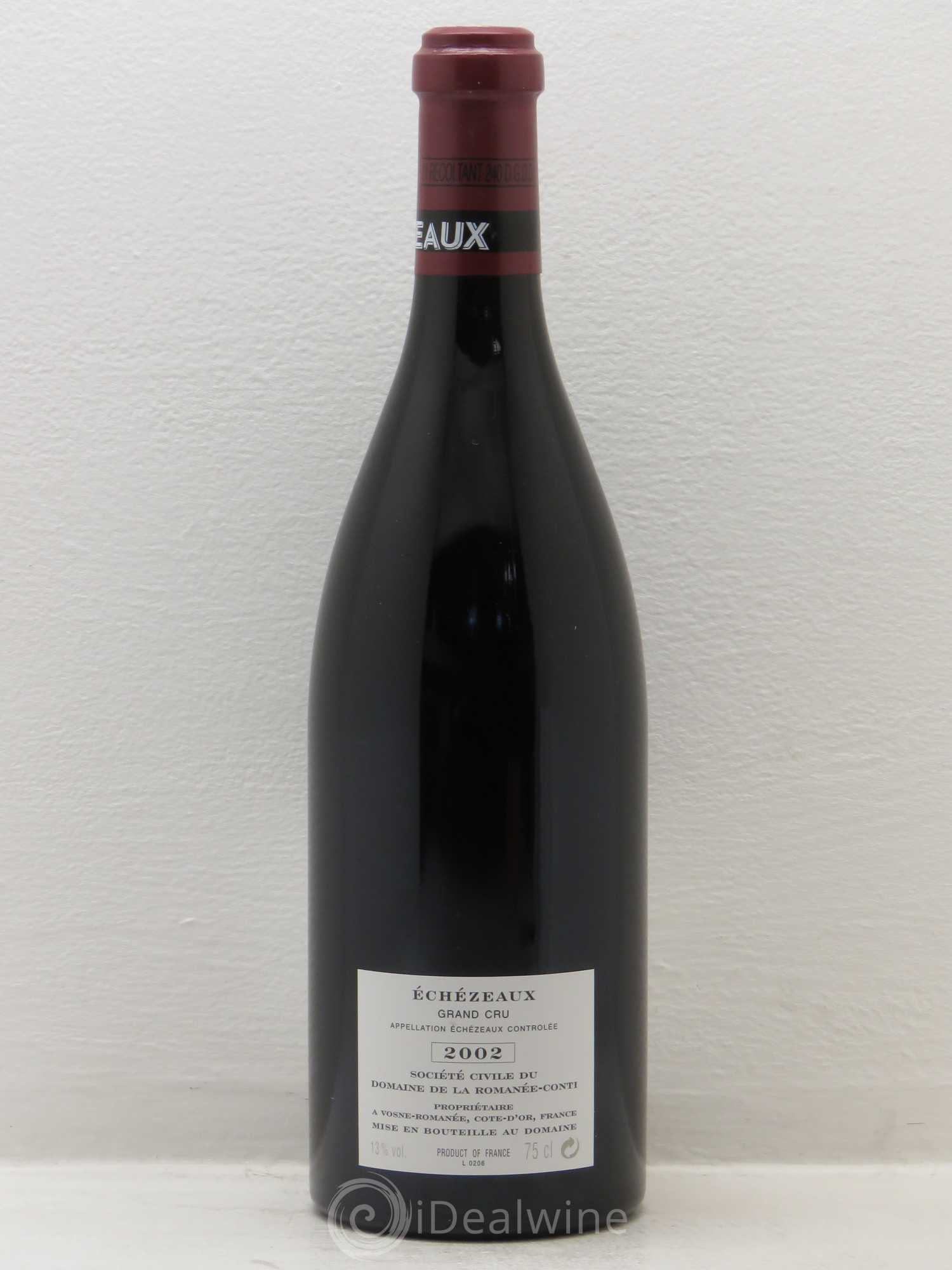 Echezeaux Grand Cru Domaine de la Romanée-Conti 2002 - Lot de 1 bouteille - 1