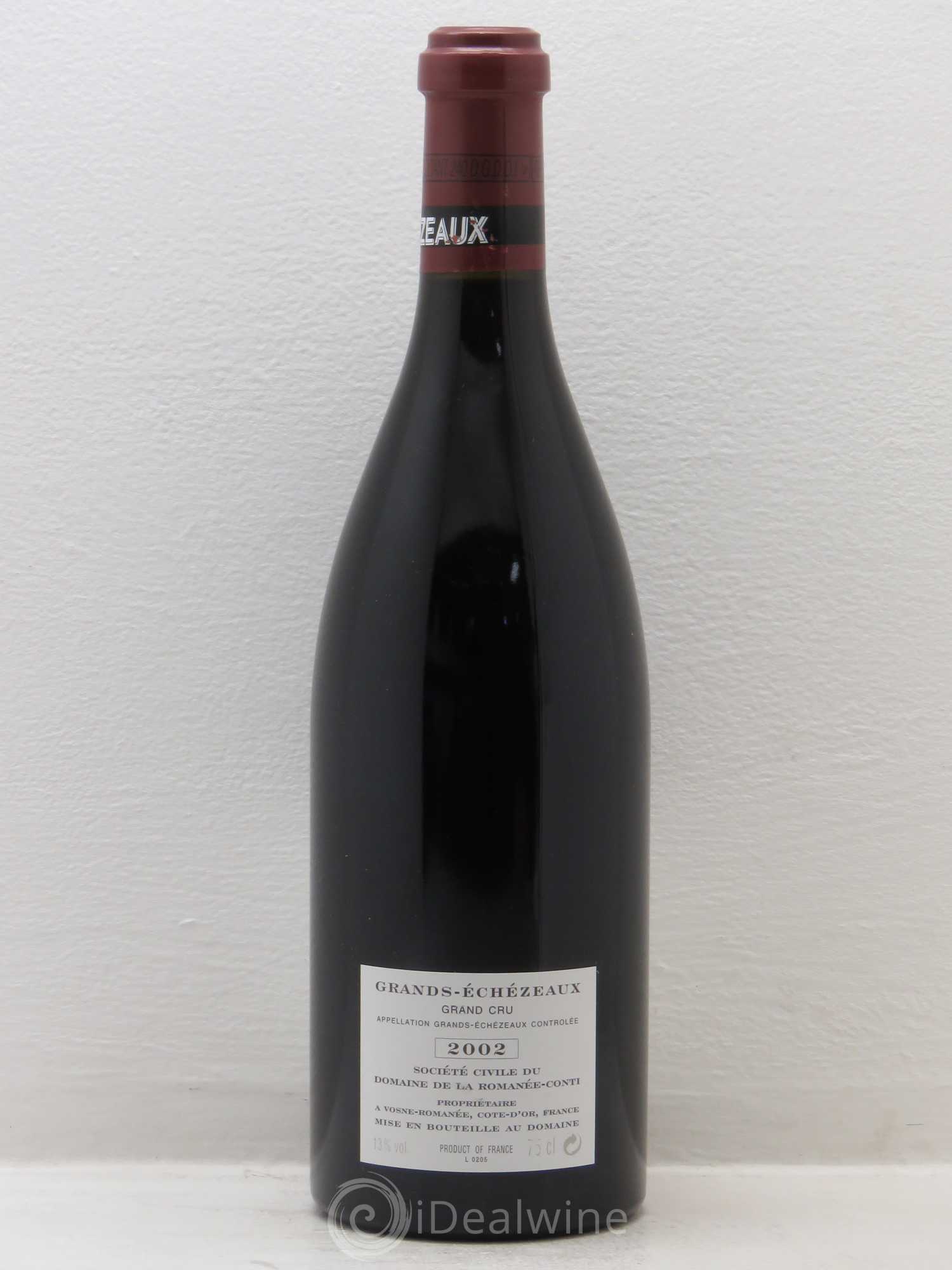 Grands-Echezeaux Grand Cru Domaine de la Romanée-Conti 2002 - Lot de 1 bouteille - 1