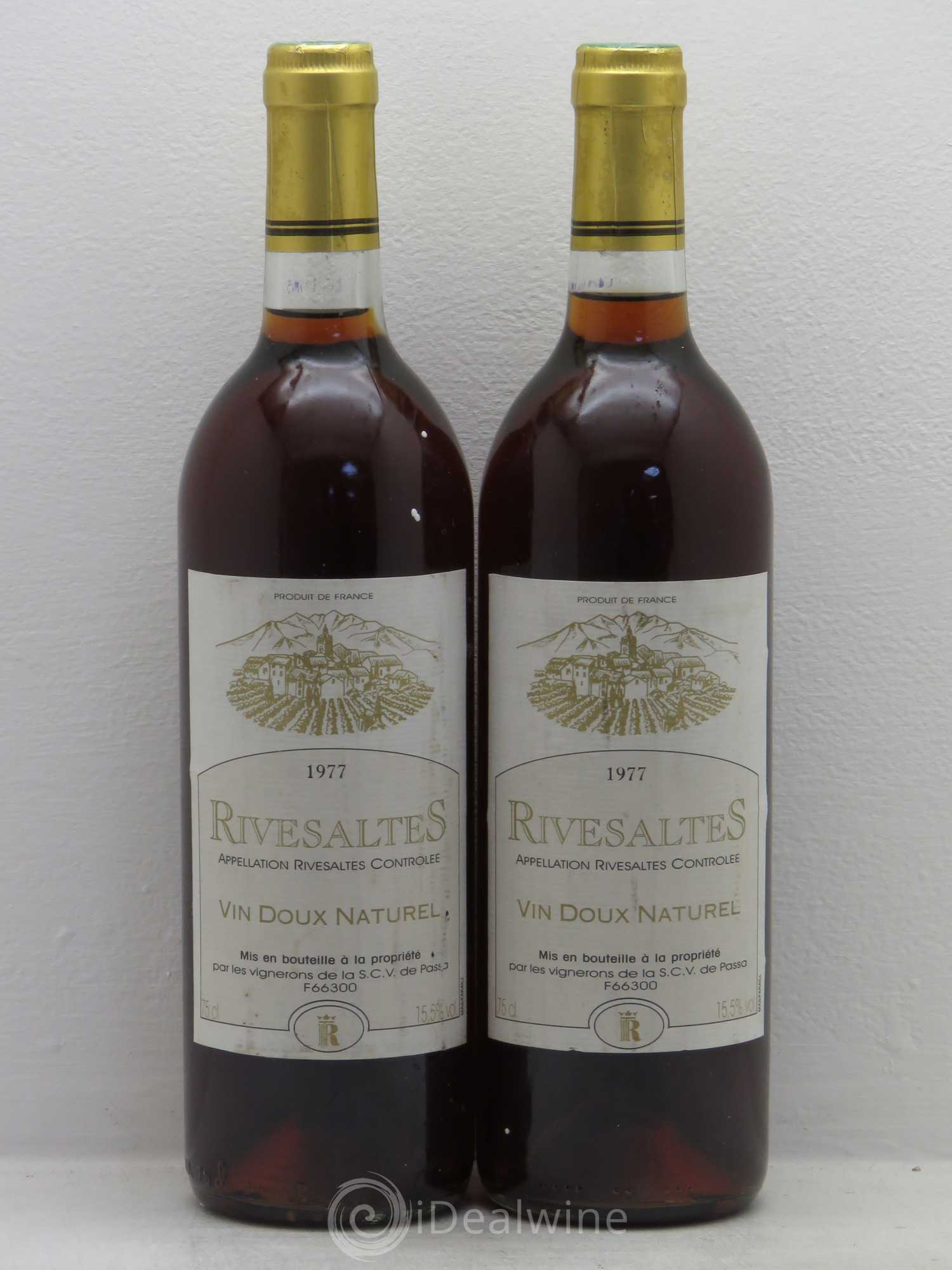 Rivesaltes SCV Passa 1977 - Posten von 2 Flaschen - 0