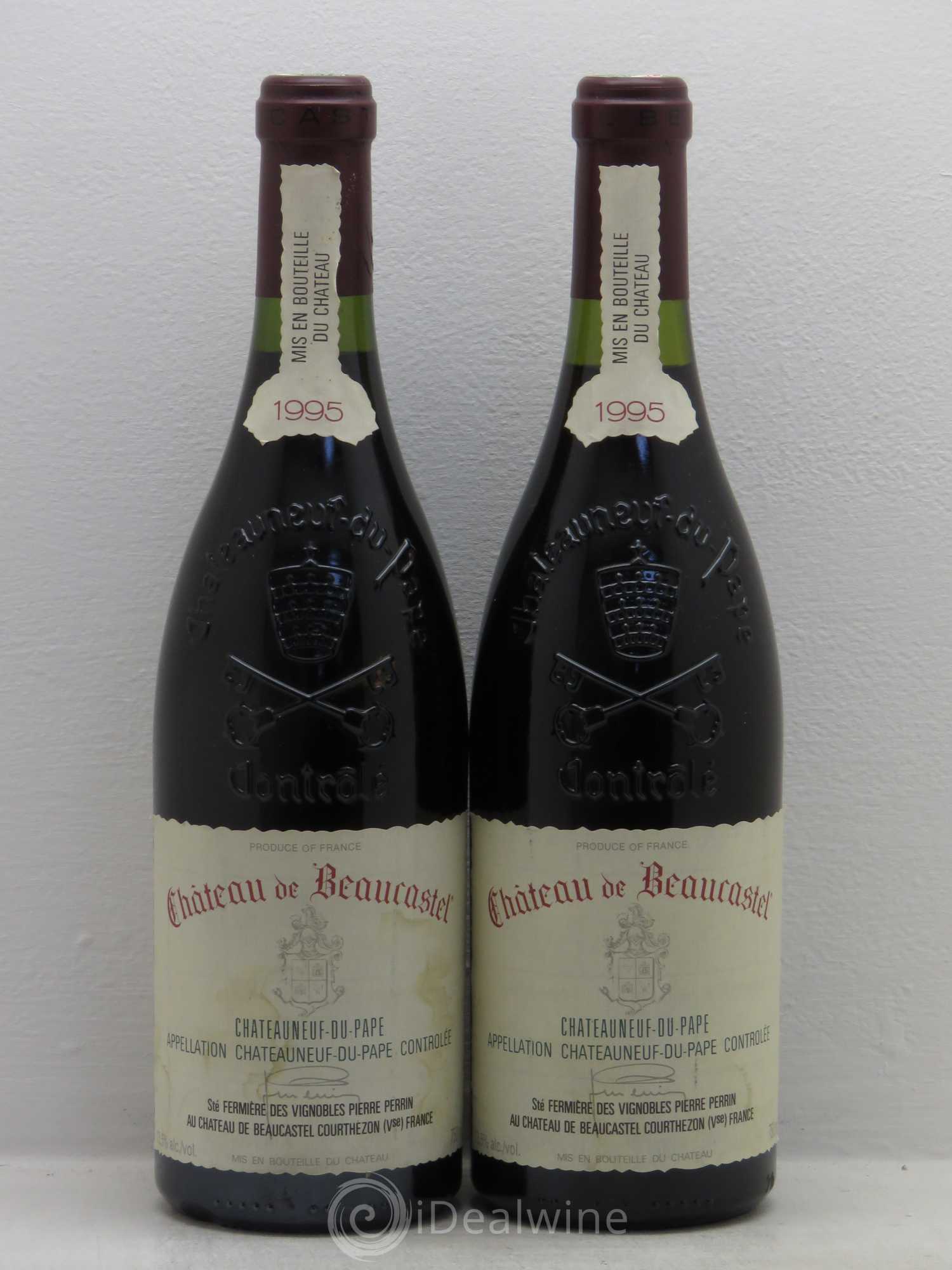 Châteauneuf-du-Pape Château de Beaucastel Famille Perrin 1995 - Lot de 2 bouteilles - 0