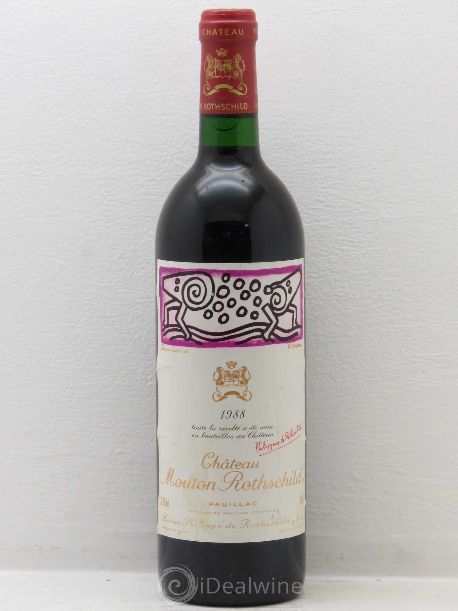 Château Mouton Rothschild 1er Grand Cru Classé 1988 - Lot de 1 bouteille - 0