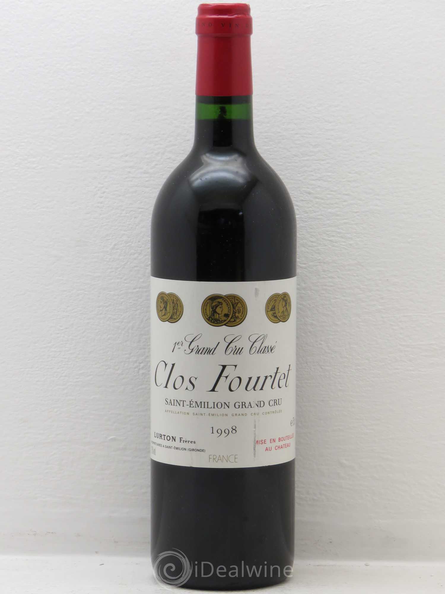 Clos Fourtet 1er Grand Cru Classé B 1998 - Lot de 1 bouteille - 0
