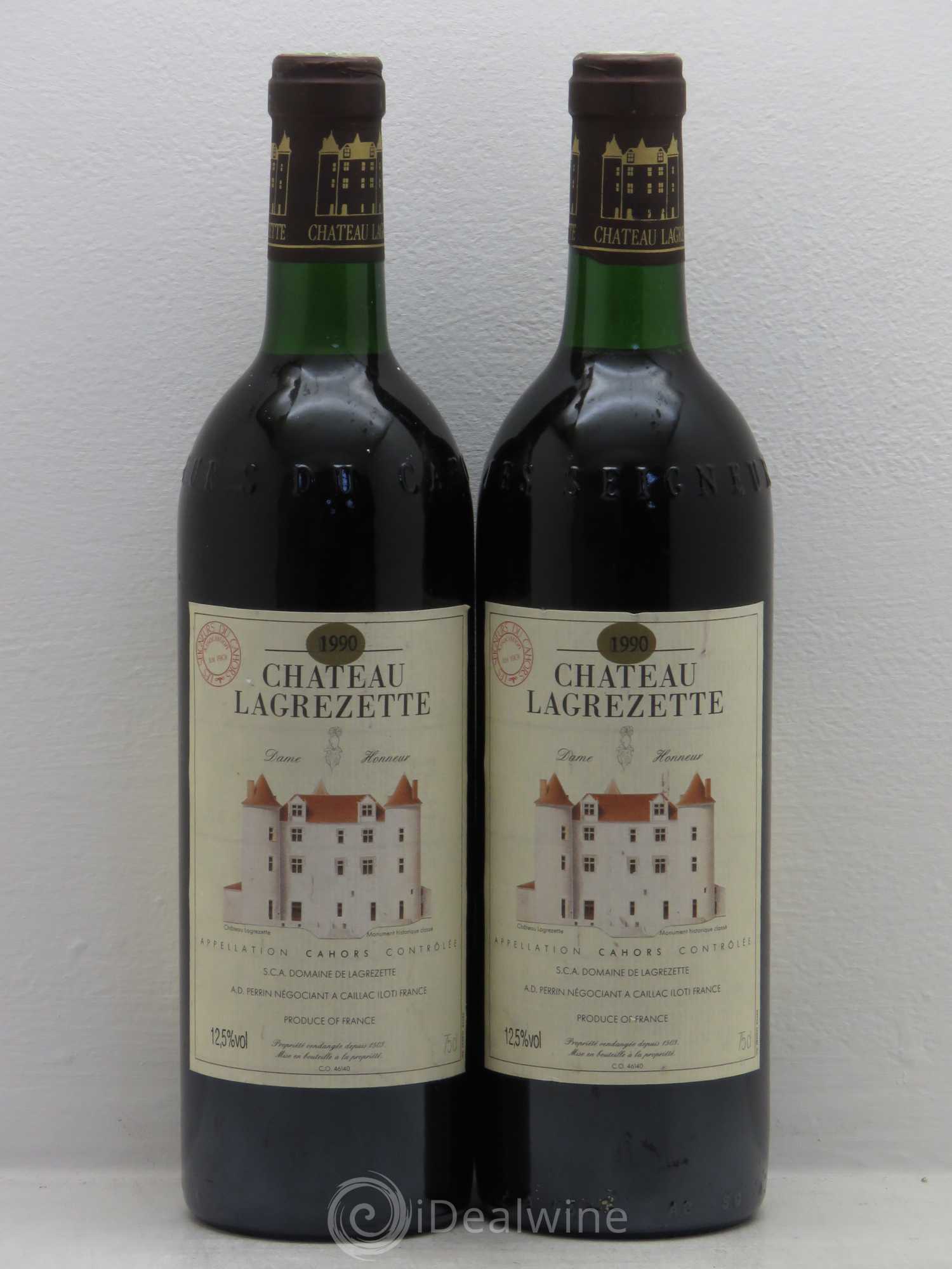 Cahors Château Lagrezette Alain Dominique Perrin 1996 - Lot de 2 bouteilles - 0