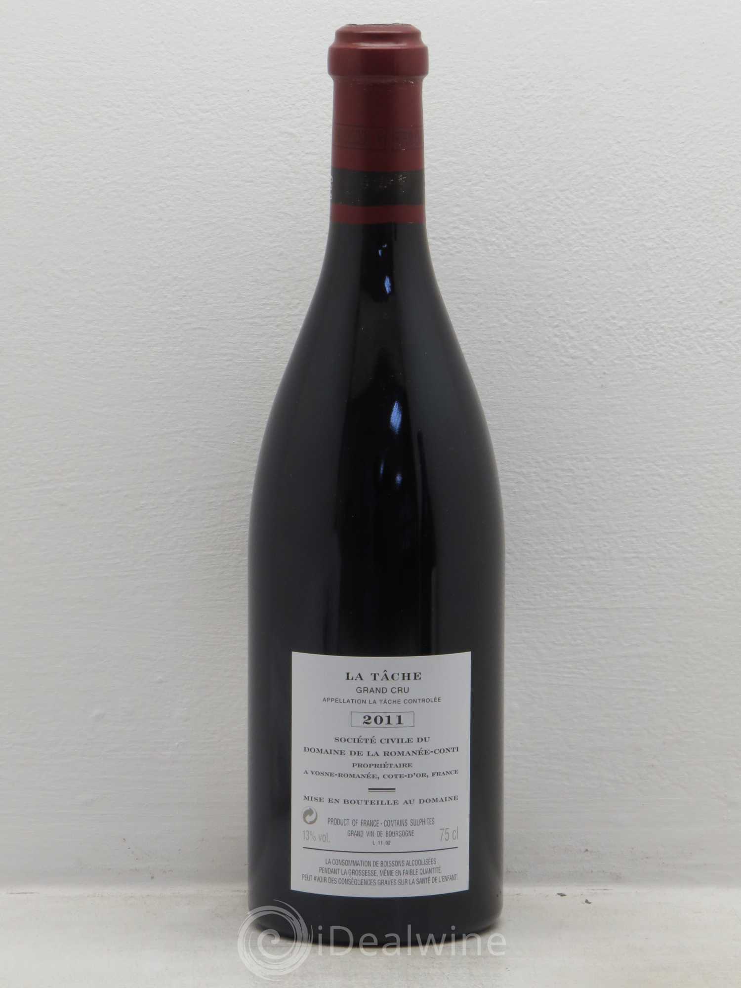 La Tâche Grand Cru Domaine de la Romanée-Conti 2011 - Lot de 1 bouteille - 1