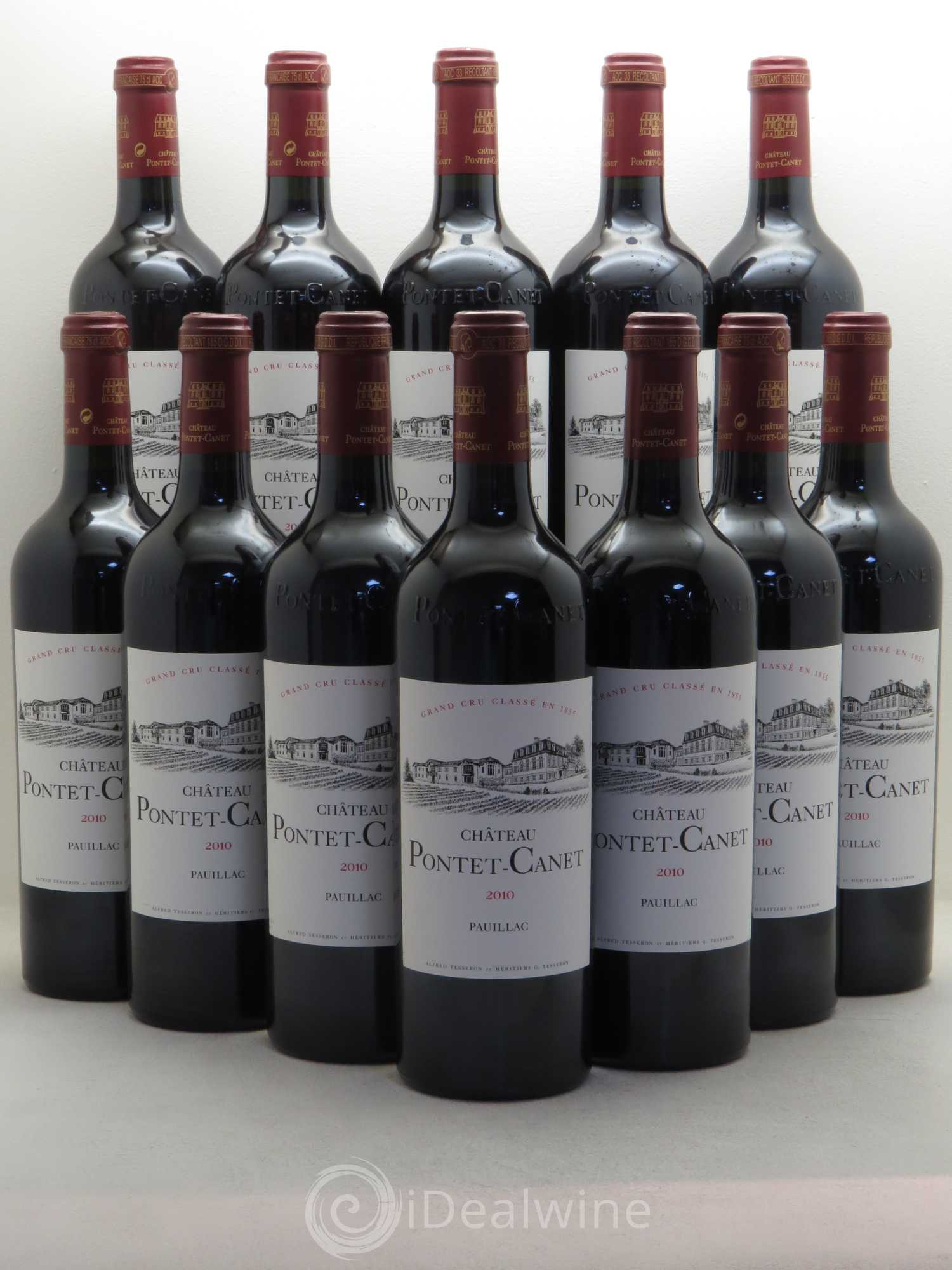 Château Pontet Canet 5ème Grand Cru Classé 2010 - Lot de 12 bouteilles - 0