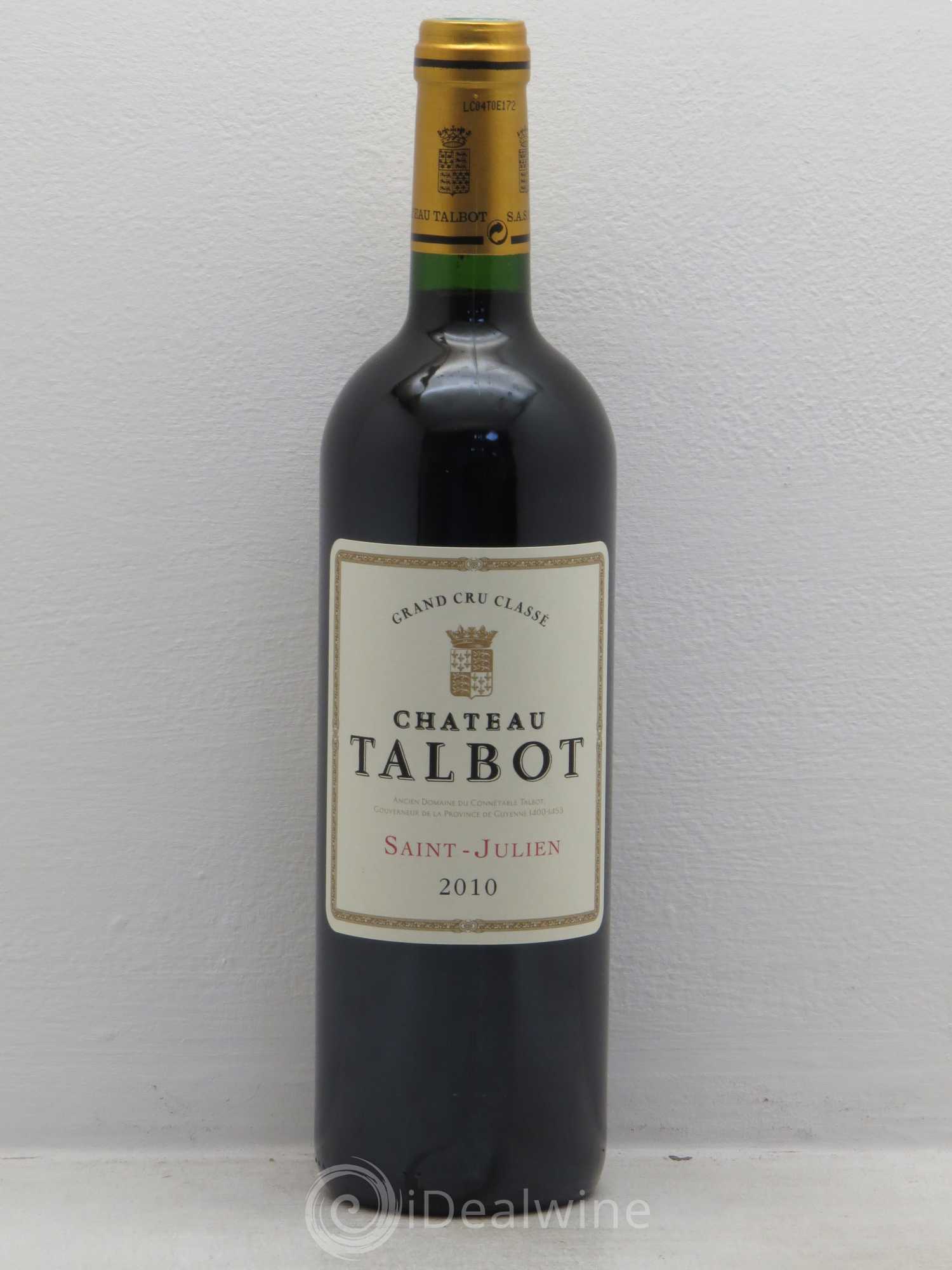 Château Talbot 4ème Grand Cru Classé 2010 - Lot de 12 bouteilles - 0