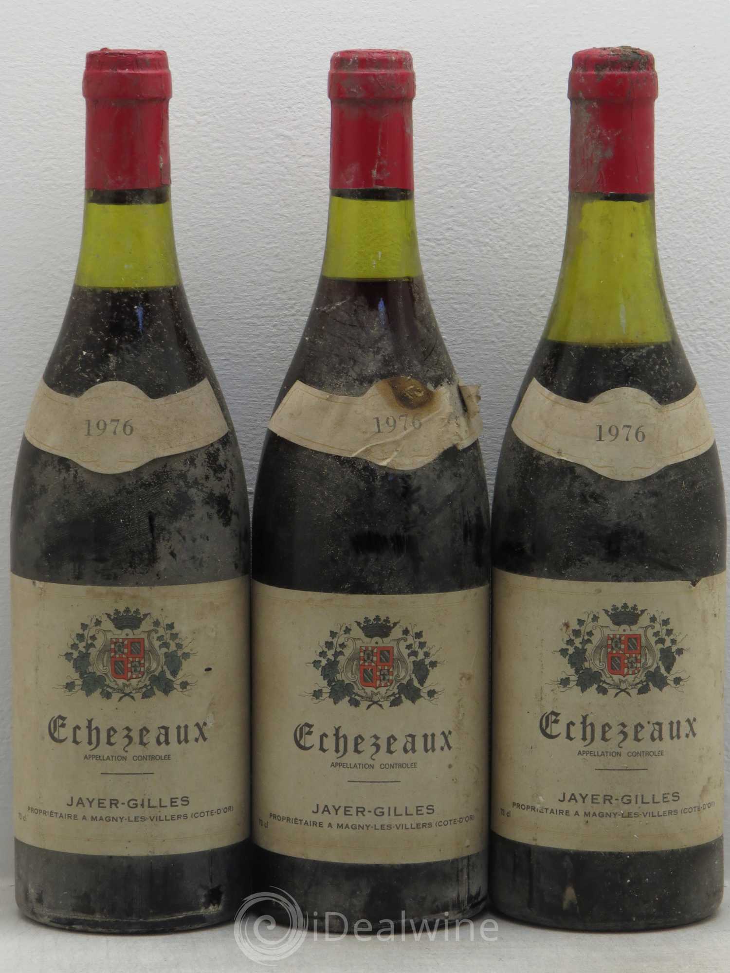 Echezeaux Grand Cru Jayer-Gilles 1976 - Lot de 3 bouteilles - 0