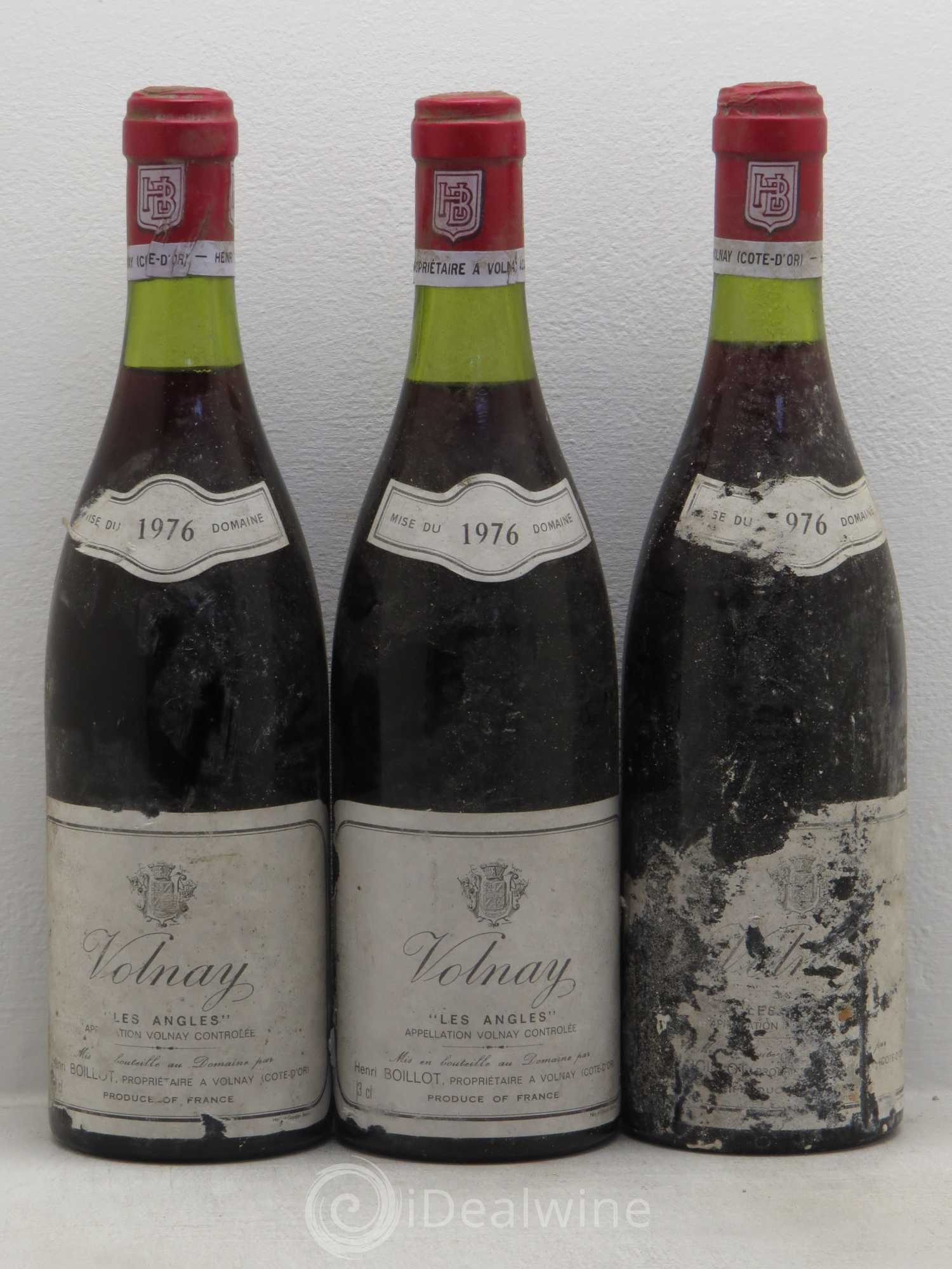 Volnay 1er Cru Domaine Henri Boillot 1976 - Lot de 3 bouteilles - 0