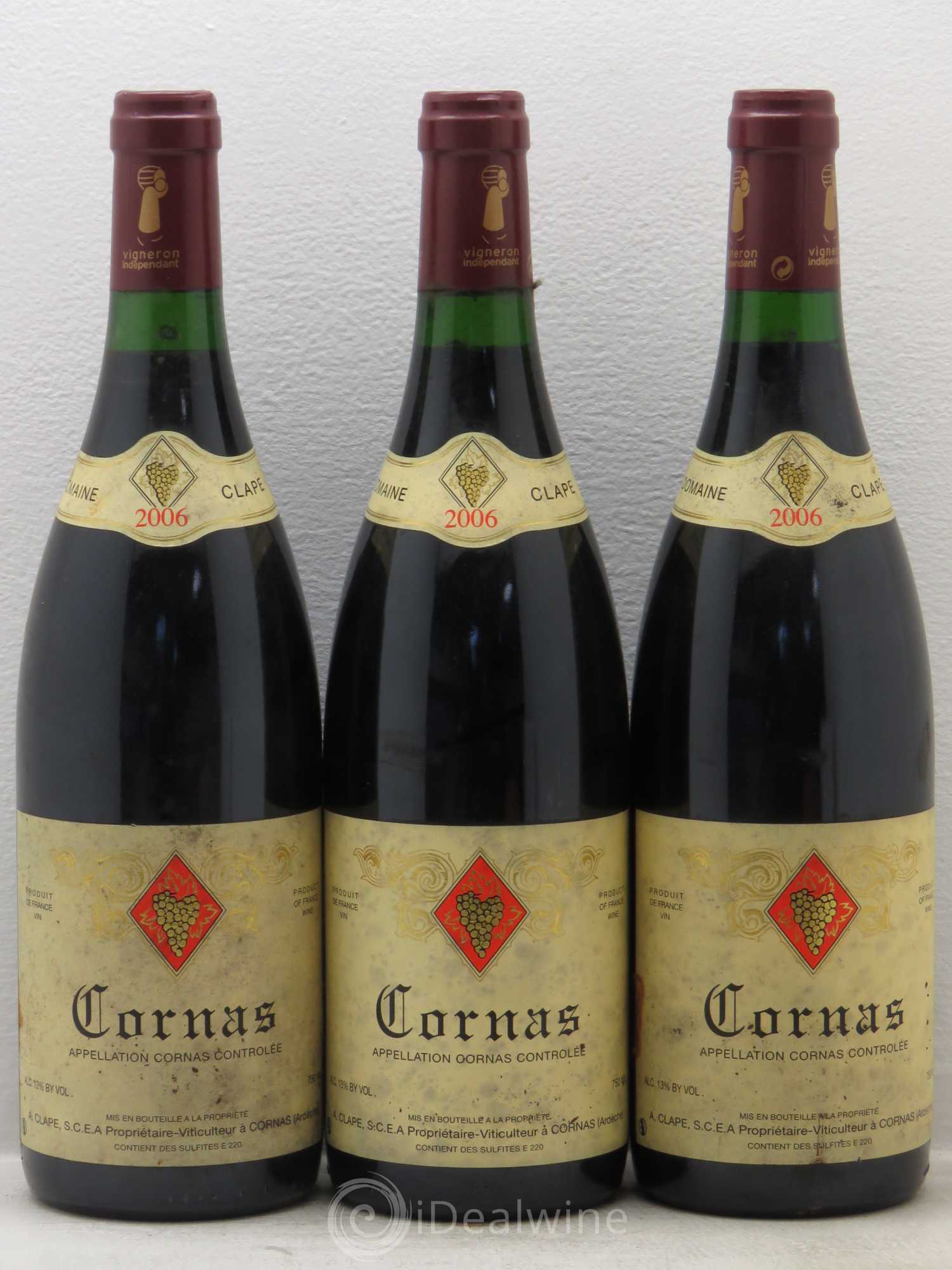 Cornas Auguste Clape 2006 - Lot de 3 bouteilles - 0