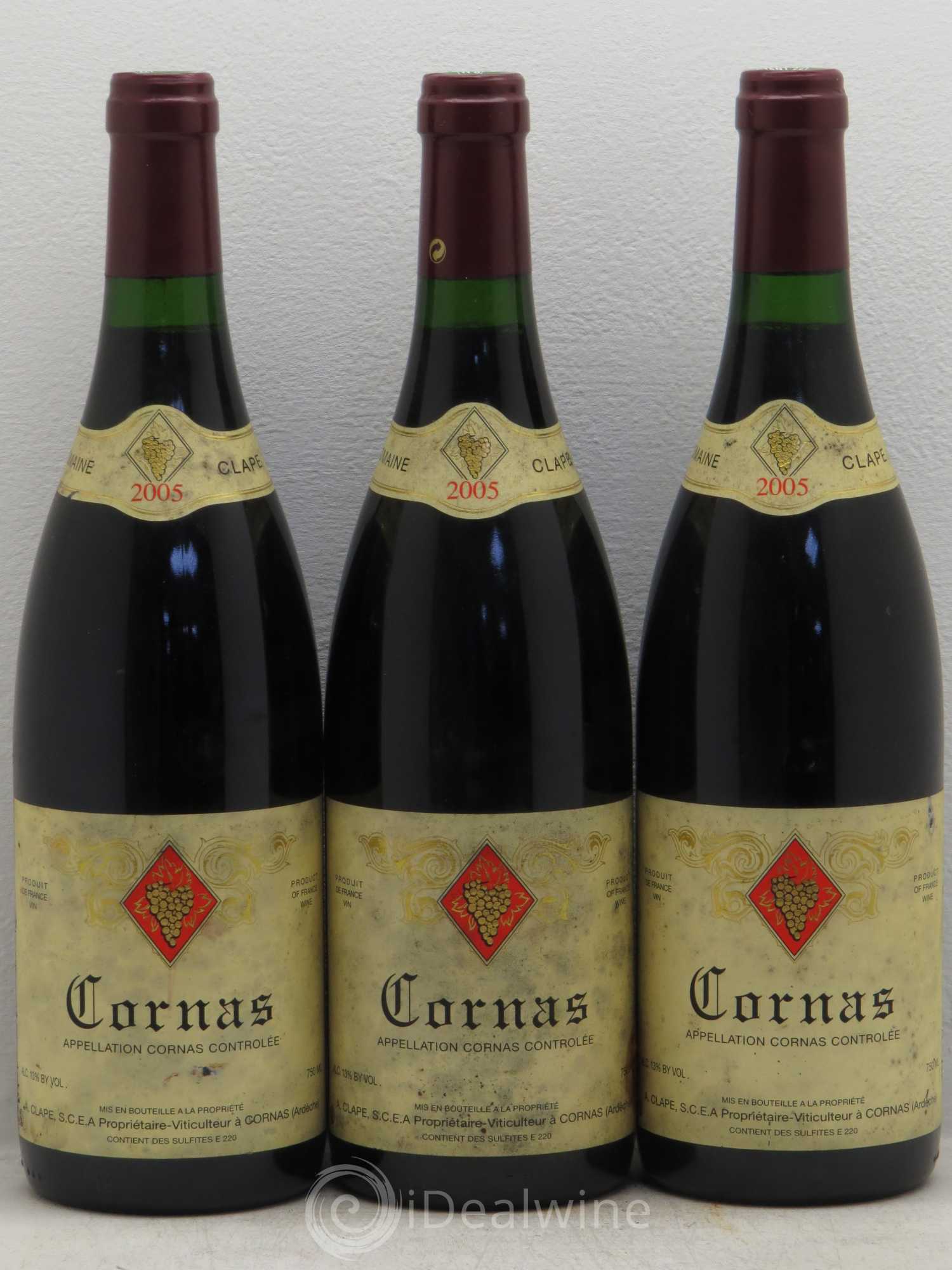 Cornas Auguste Clape 2005 - Lot de 3 bouteilles - 0