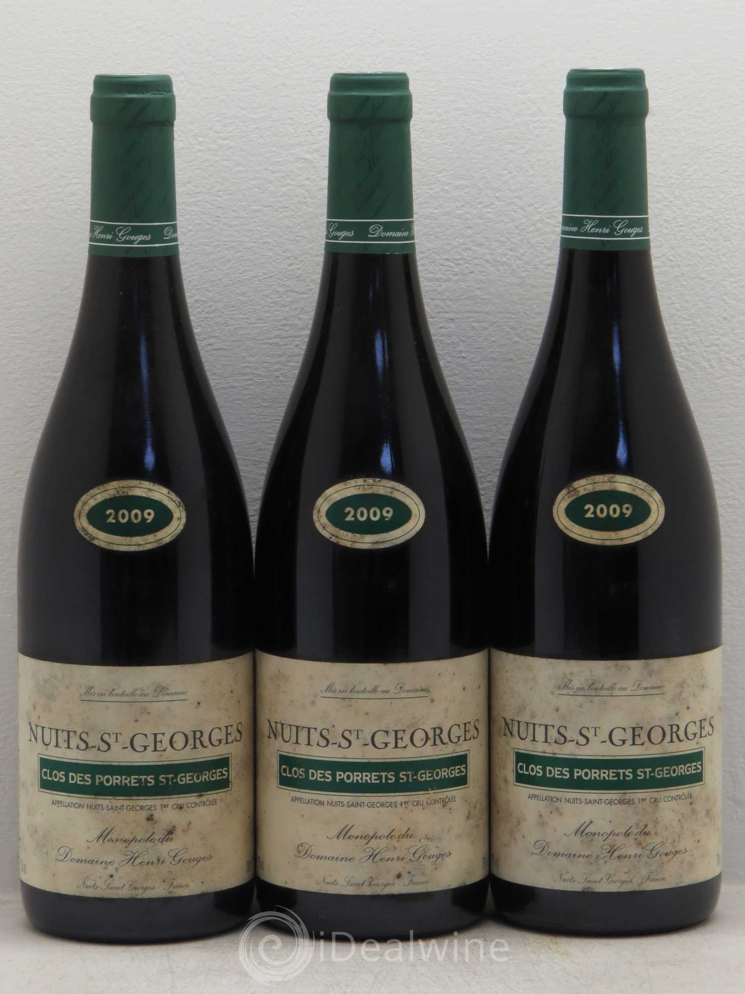 Nuits-Saint-Georges 1er Cru Clos des Porrets St Georges Henri Gouges 2009 - Posten von 3 Flaschen - 0
