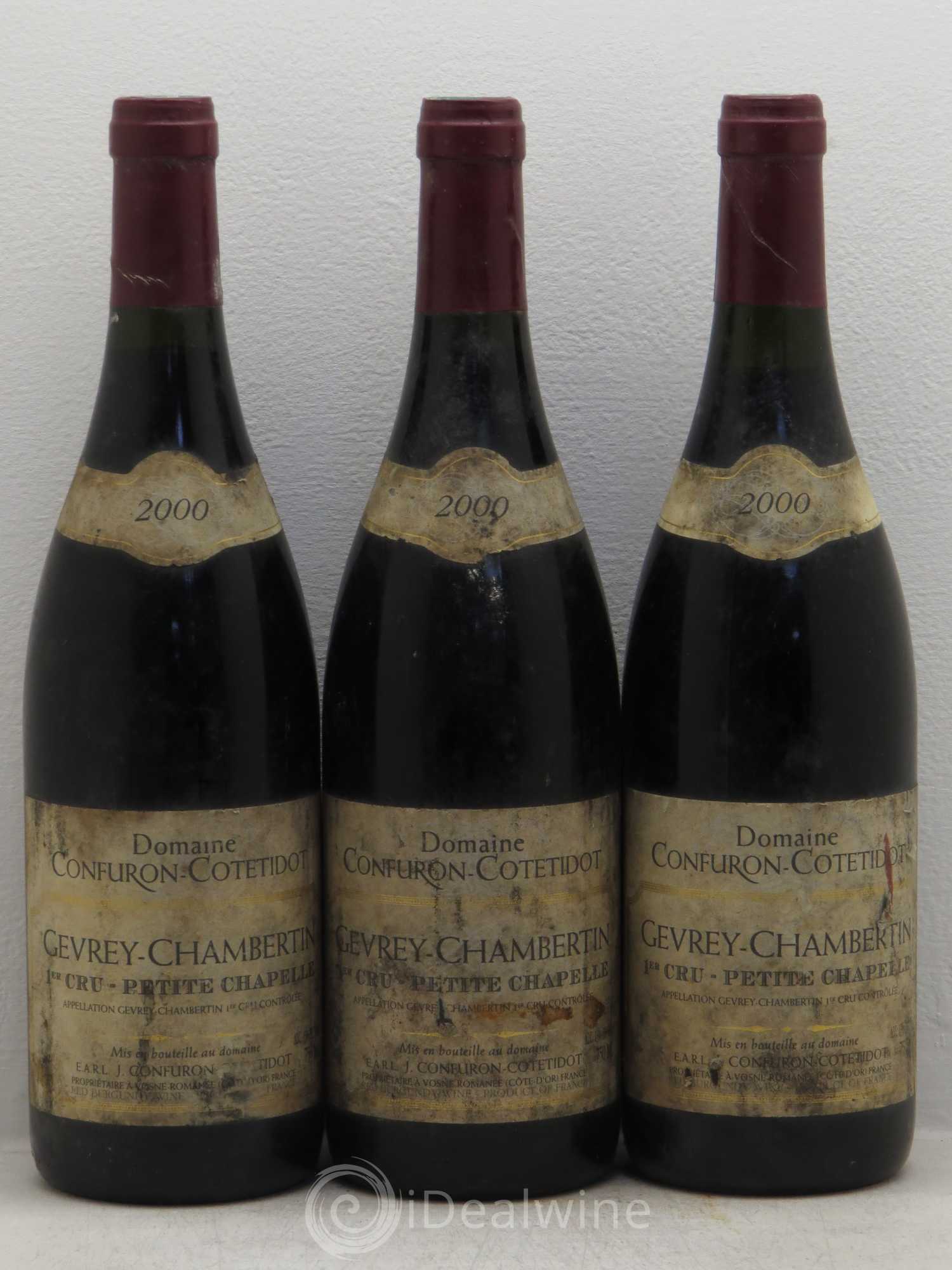 Gevrey-Chambertin 1er Cru Petite Chapelle Confuron-Cotetidot 2000 - Lot de 3 bouteilles - 0