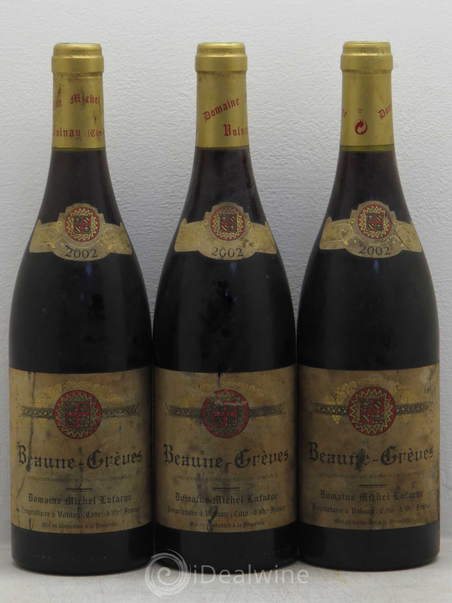 Beaune 1er Cru Grèves Lafarge (Domaine) 2002 - Lot de 3 bouteilles - 0