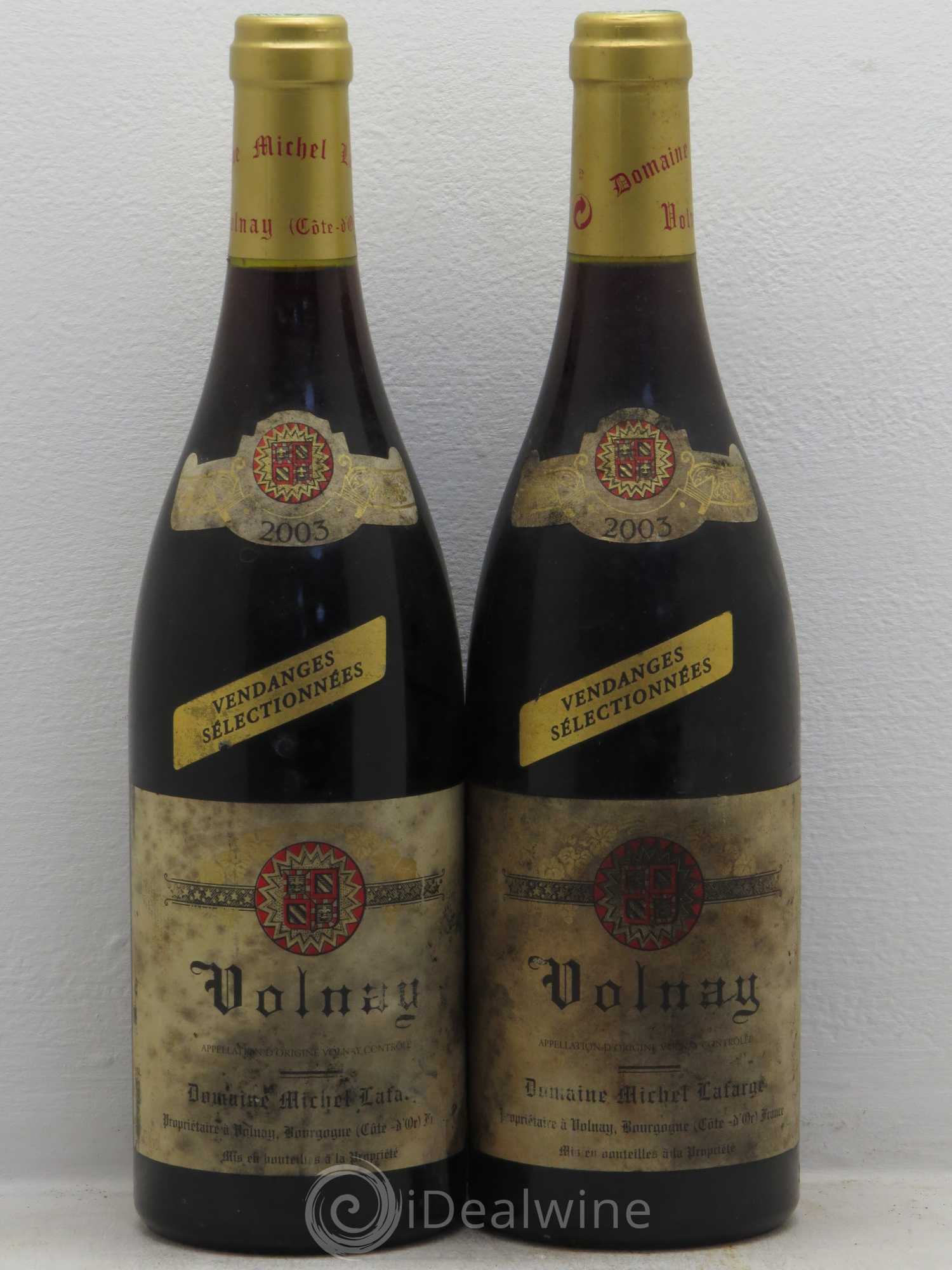 Volnay Vendanges sélectionnées Lafarge (Domaine) 2003 - Lot de 2 bouteilles - 0