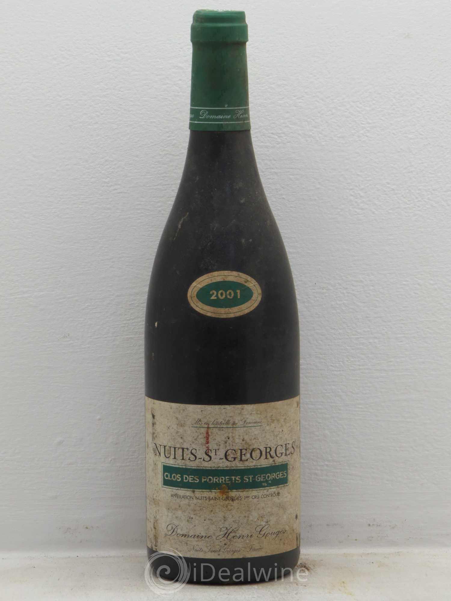 Nuits-Saint-Georges 1er Cru Clos des Porrets St Georges Henri Gouges 2001 - Lot de 1 bouteille - 0