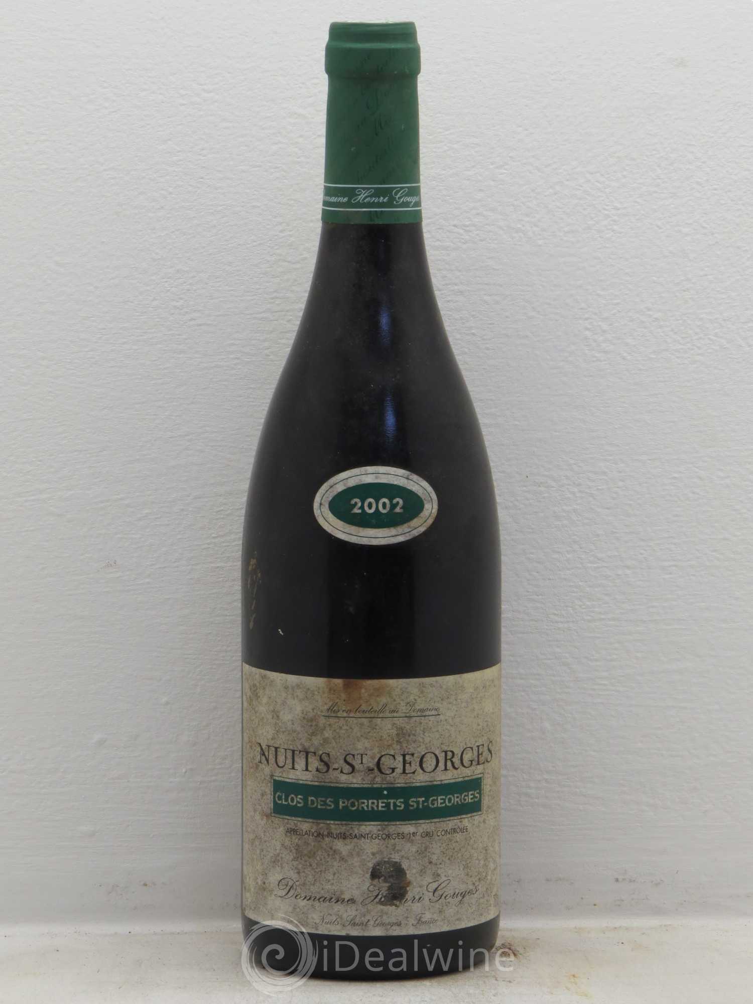 Nuits-Saint-Georges 1er Cru Clos des Porrets St Georges Henri Gouges 2002 - Lot de 6 bouteilles - 0