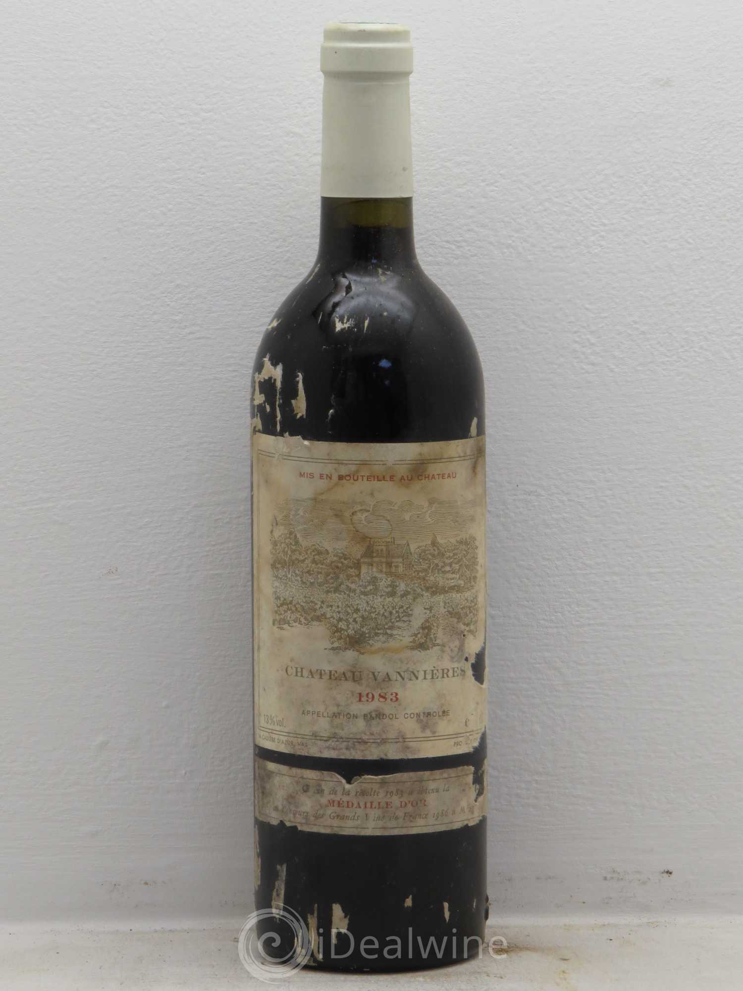 Bandol Château Vannières Éric et Charles-Éric Boisseaux 1983 - Lot de 1 bouteille - 0