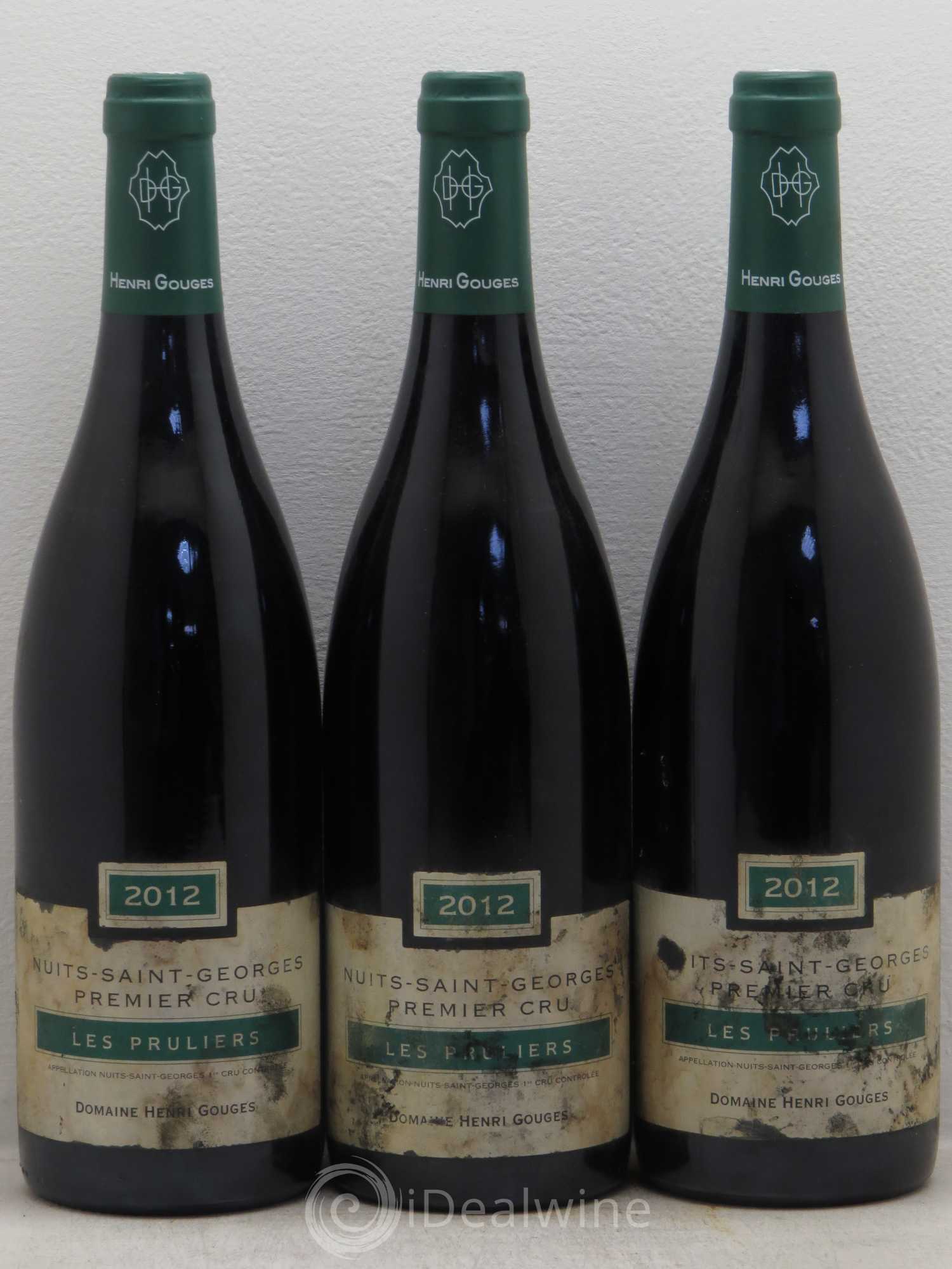 Nuits-Saint-Georges 1er Cru Les Pruliers Henri Gouges 2012 - Lot de 3 bouteilles - 0