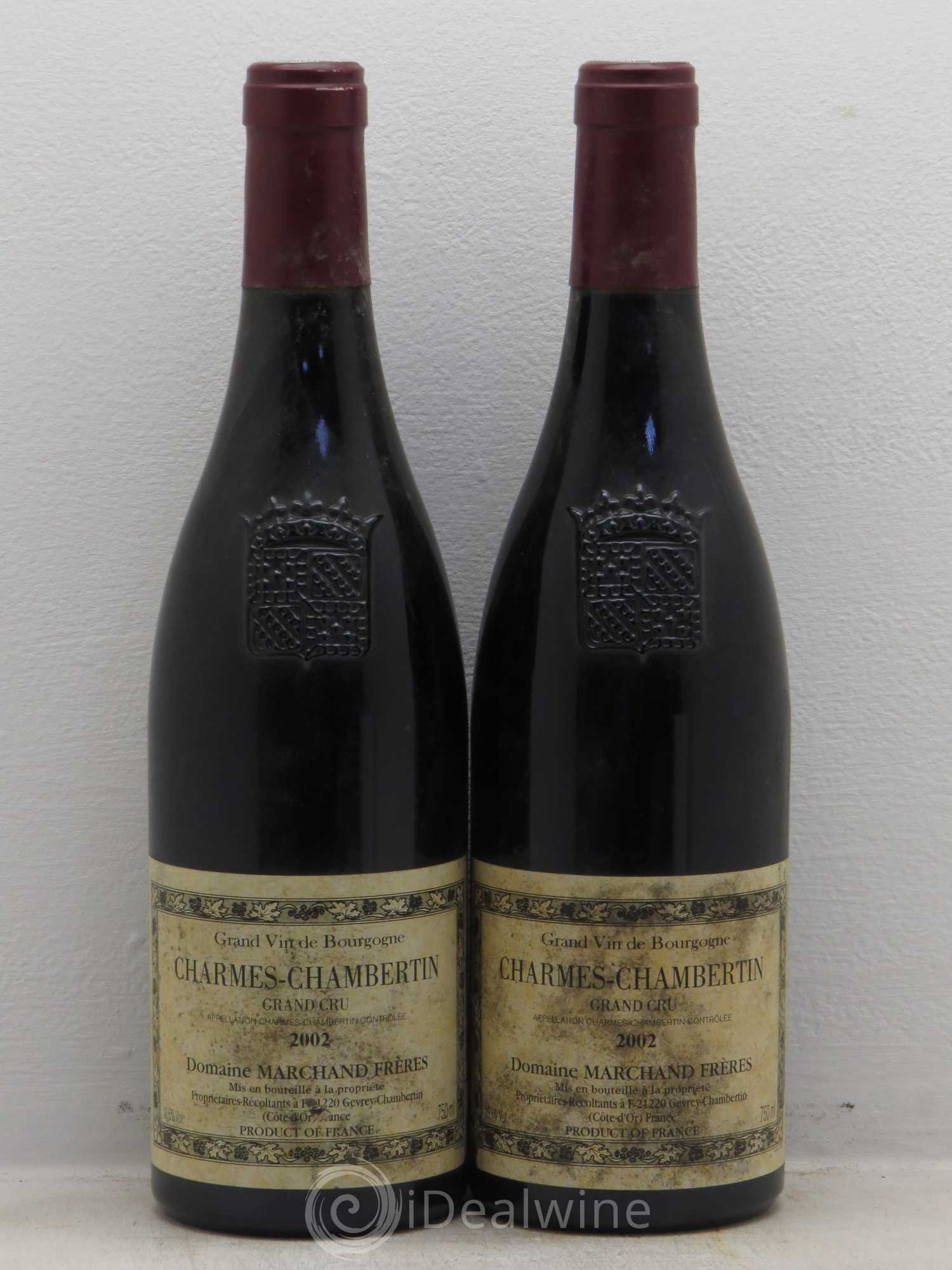 Charmes-Chambertin Grand Cru Domaine Marchand et Freres 2002 - Posten von 2 Flaschen - 0