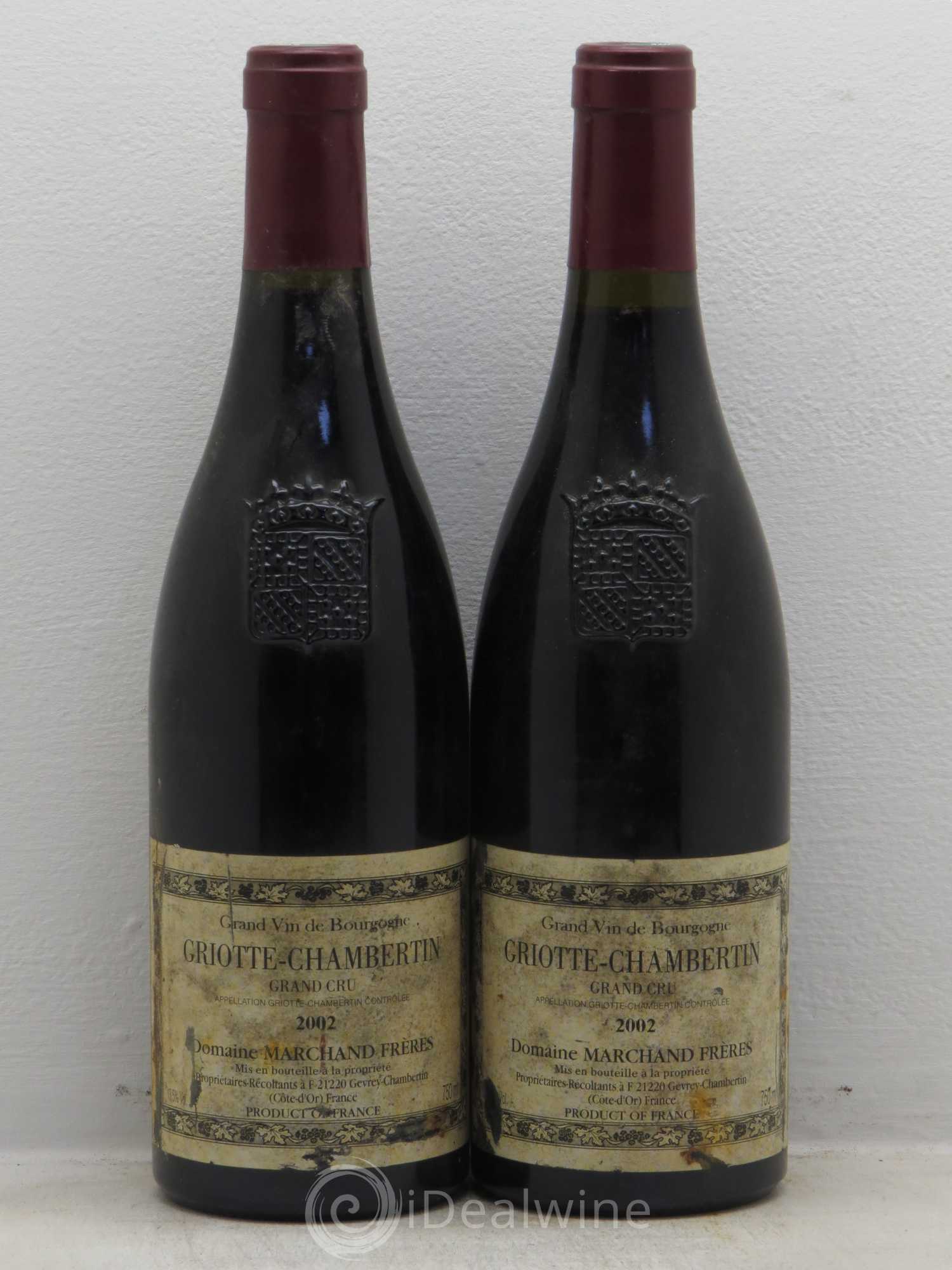 Griotte-Chambertin Grand Cru Domaine Marchand et Freres 2002 - Posten von 2 Flaschen - 0