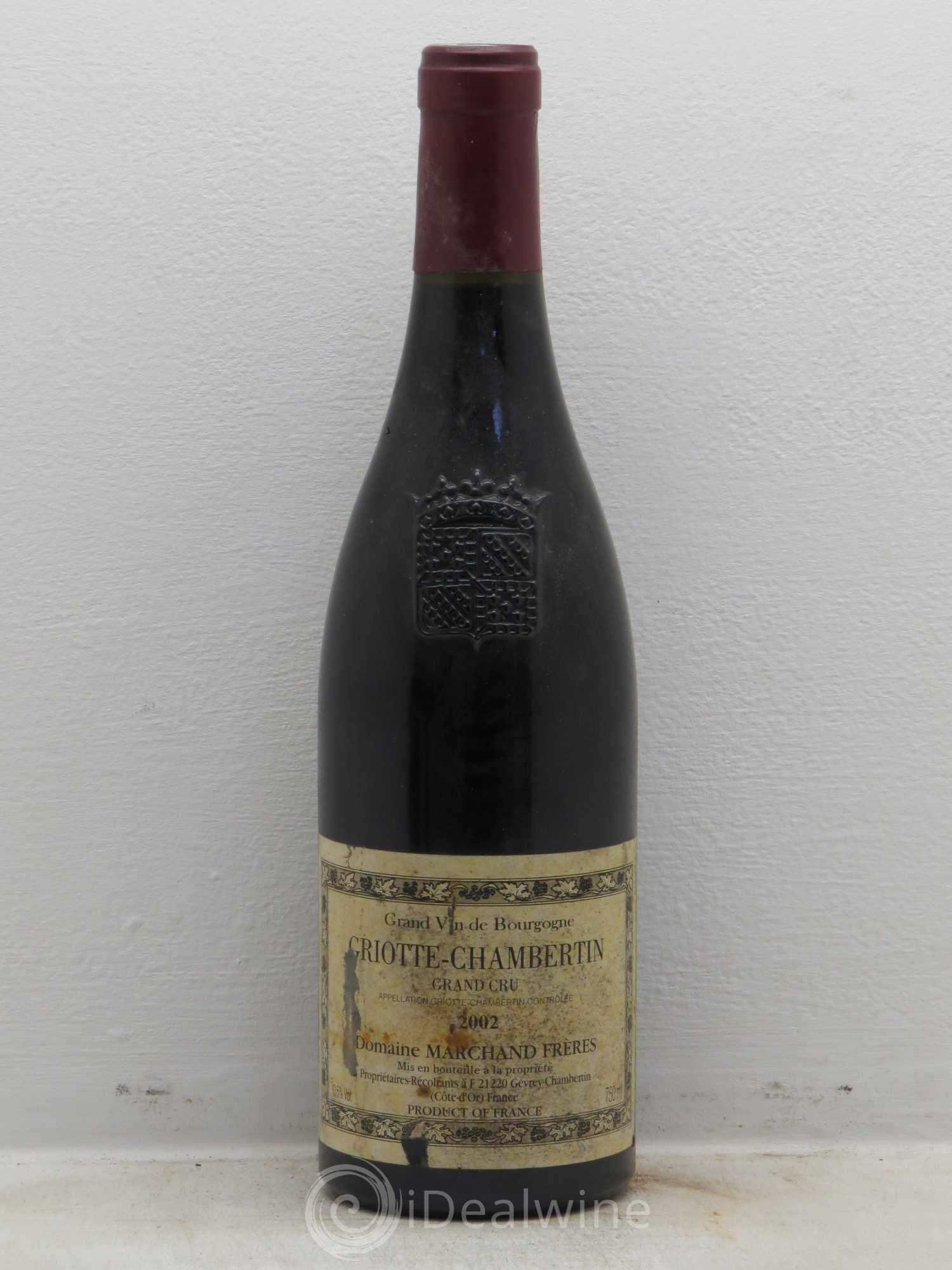 Griotte-Chambertin Grand Cru Domaine Marchand et Freres 2002 - Posten von 1 Flasche - 0