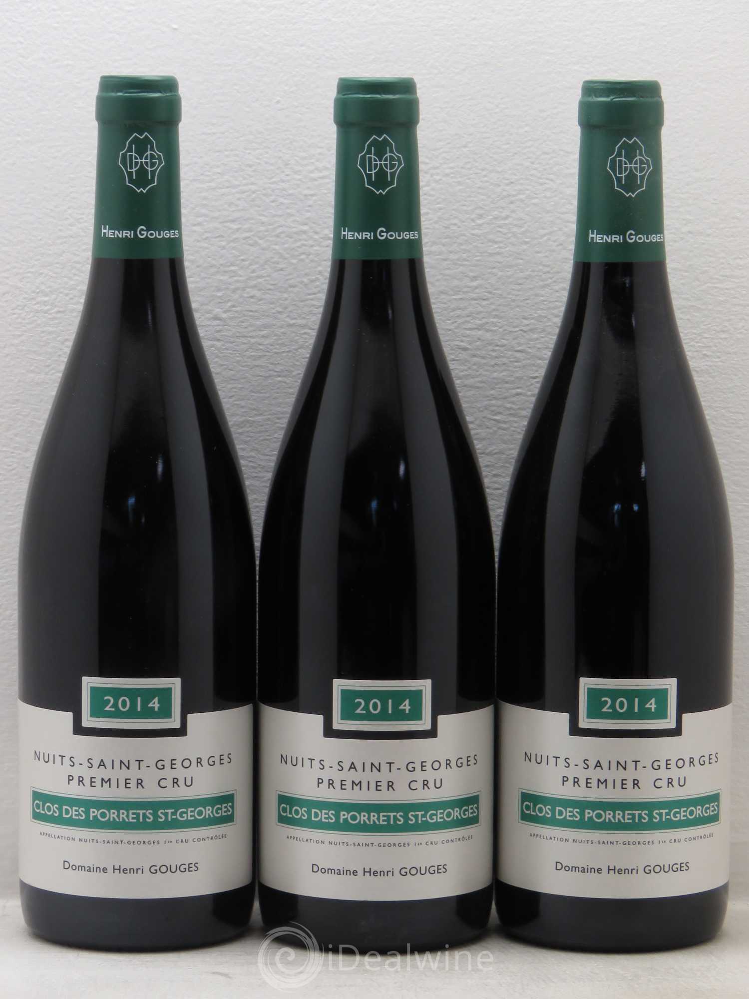 Nuits-Saint-Georges 1er Cru Clos des Porrets Saint-Georges Henri Gouges 2014 - Posten von 3 Flaschen - 0