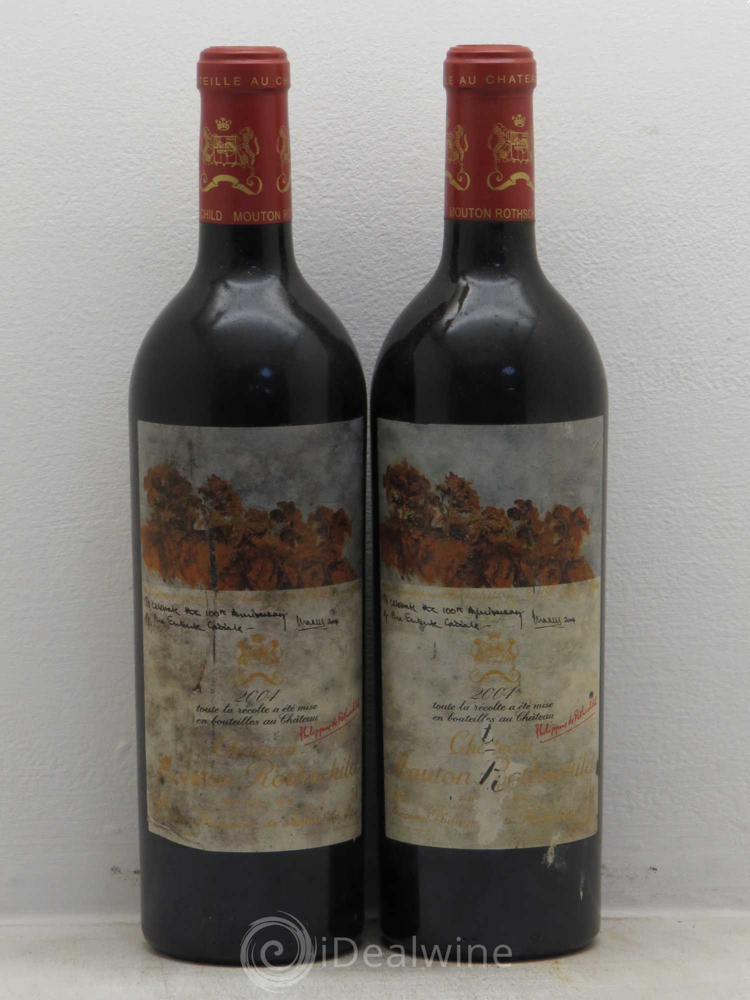 Château Mouton Rothschild 1er Grand Cru Classé 2004 - Lot de 2 bouteilles - 0