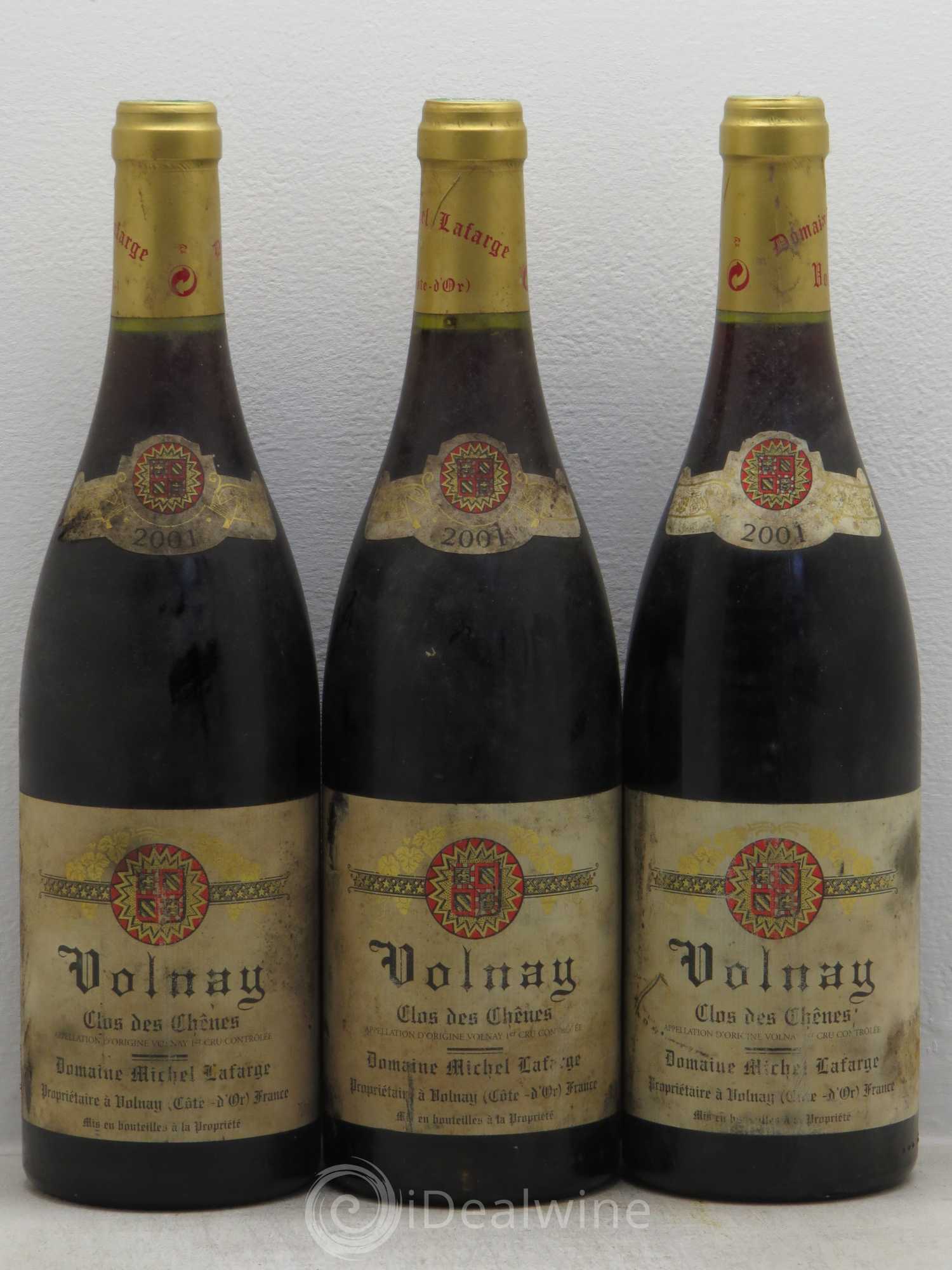 Volnay 1er Cru Clos des Chênes Lafarge (Domaine) 2001 - Lot de 3 bouteilles - 0