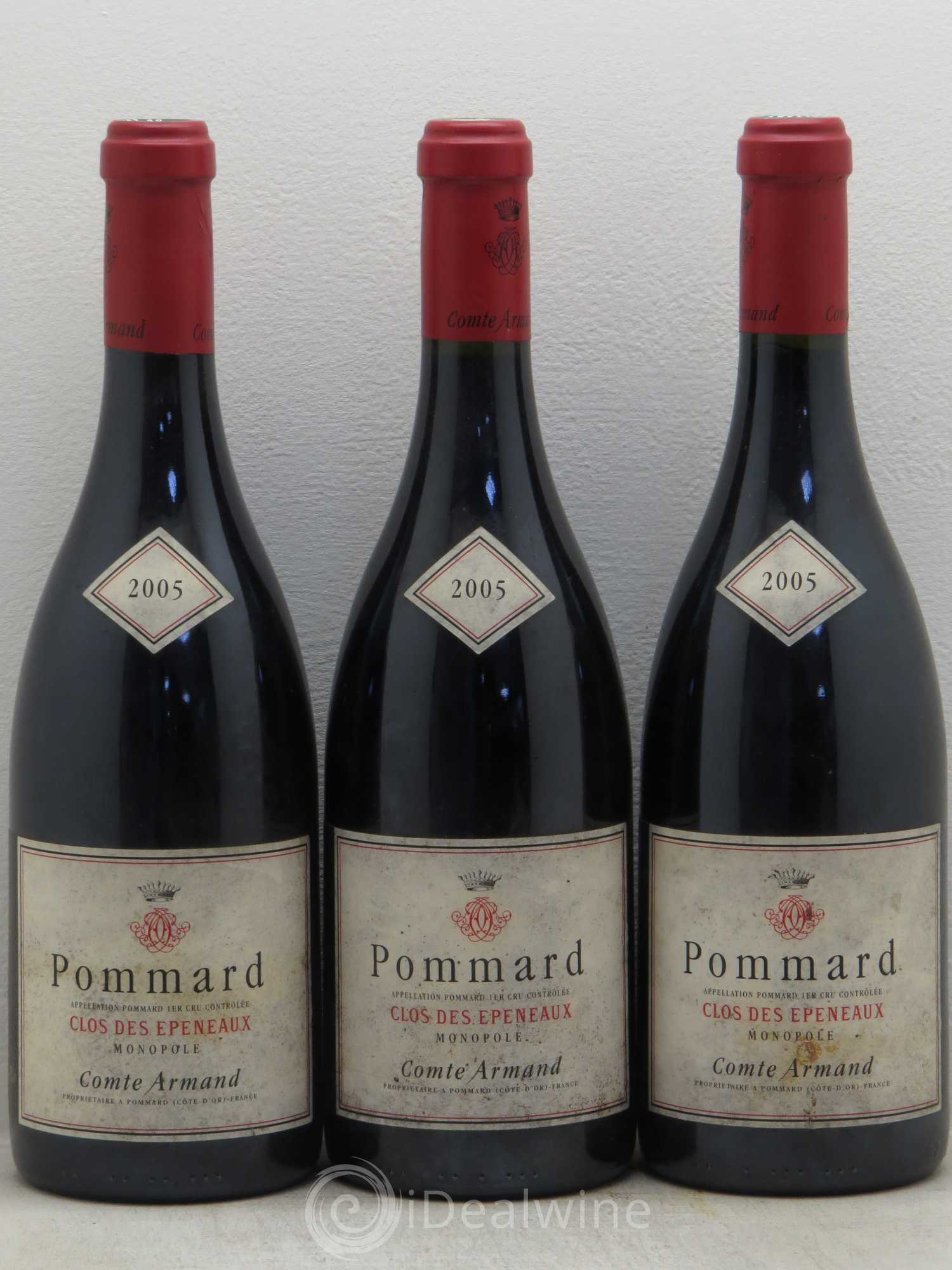 Pommard 1er Cru Clos des Epeneaux Comte Armand 2005 - Lot de 3 bouteilles - 0